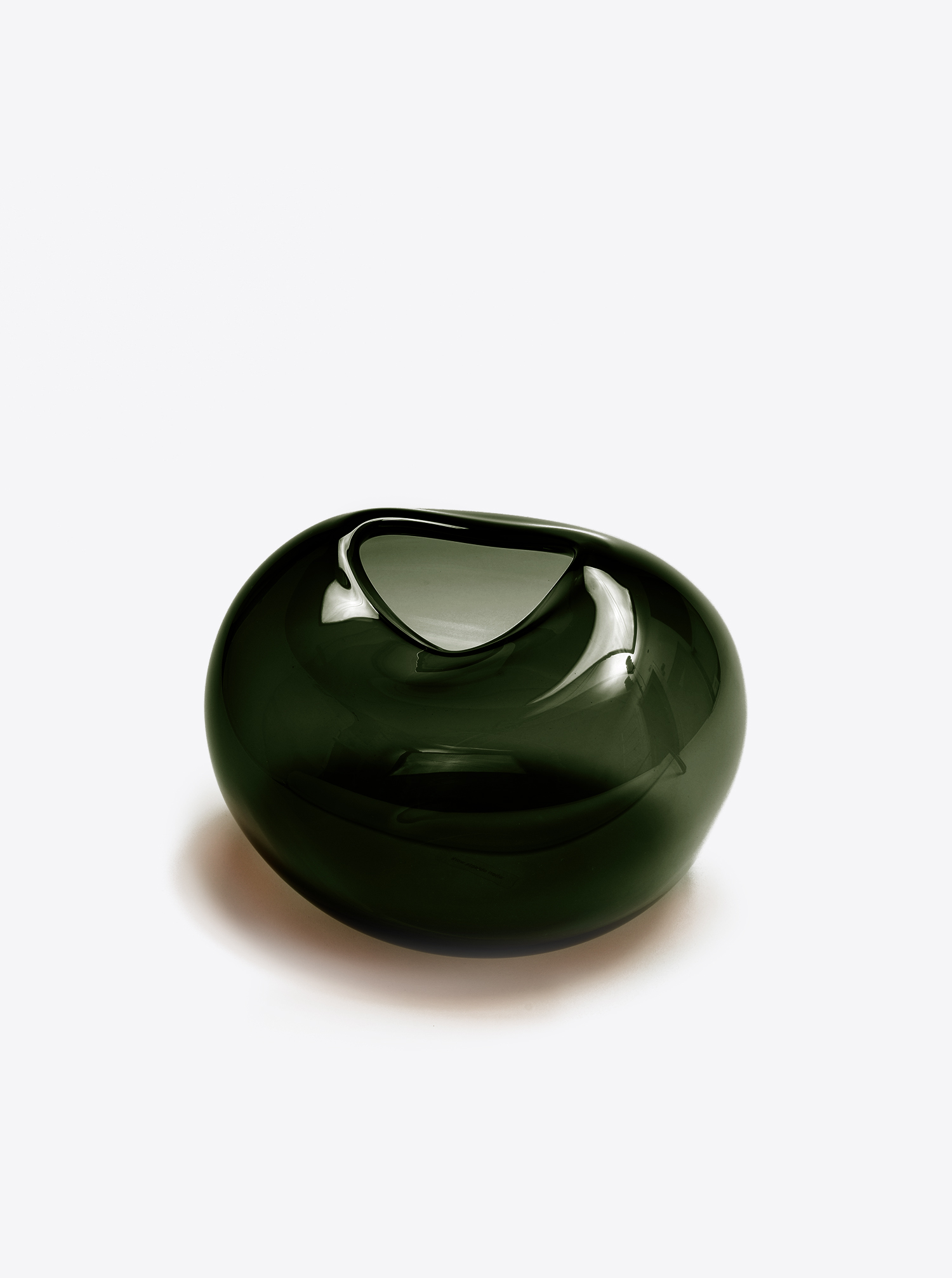 Vase &quot;Pebble Vase&quot; L Glas dunkelgrau grün
