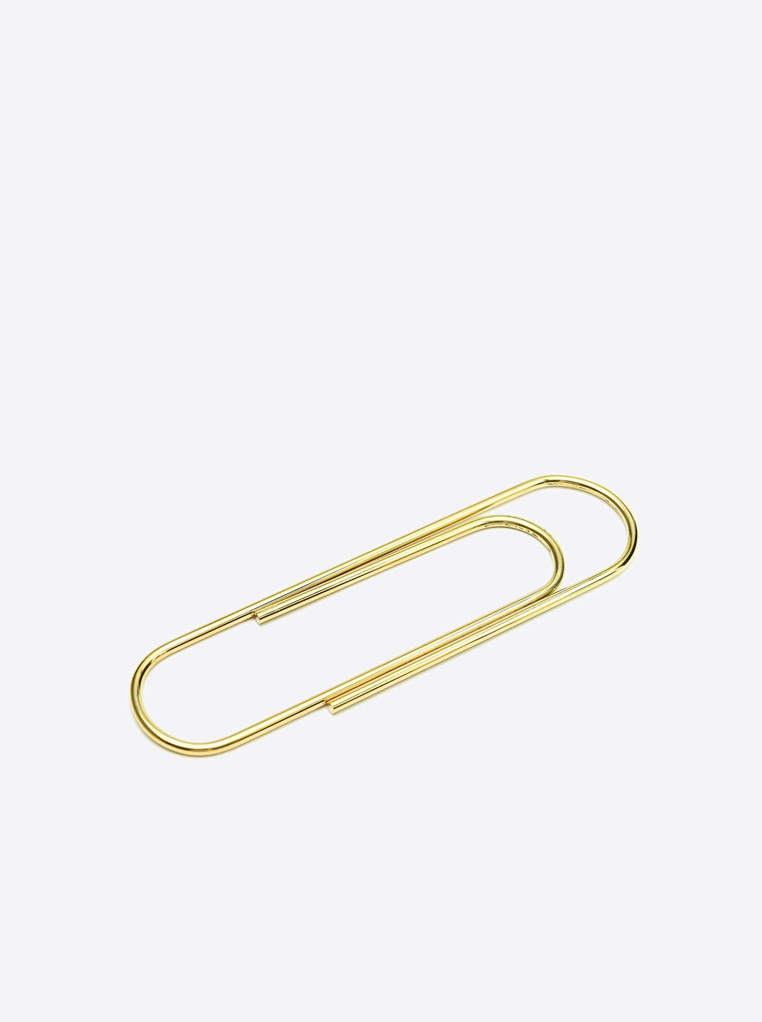 Bookmark &quot;paper clip&quot; XL Brass polished