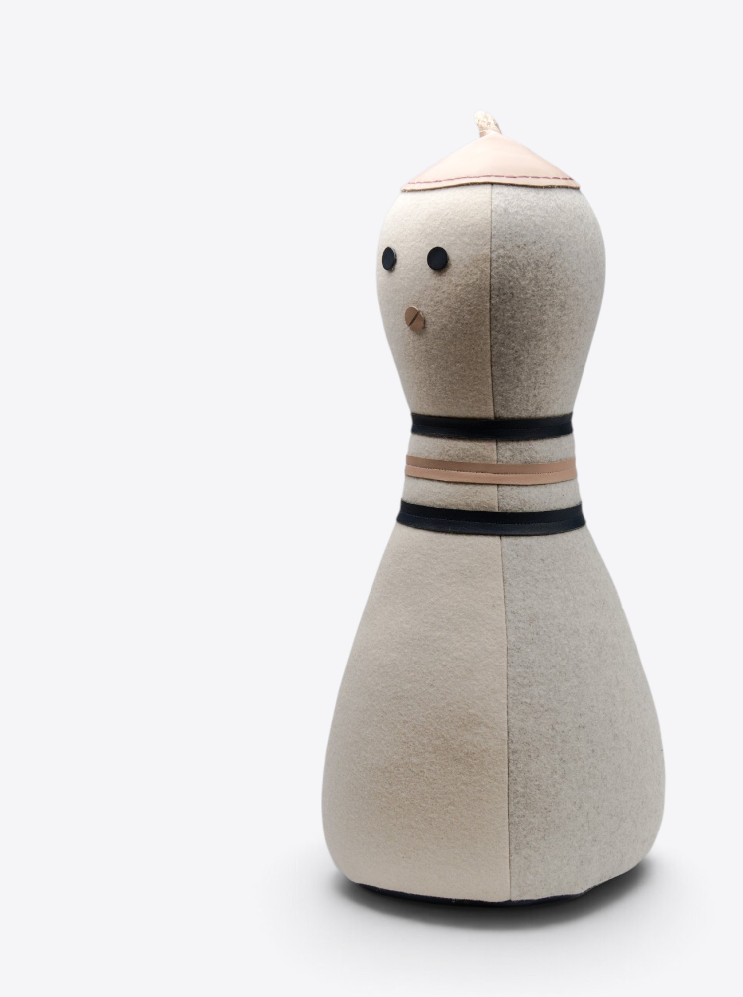 Doorstop "Fridas" Burel and Leather XL H 53cm