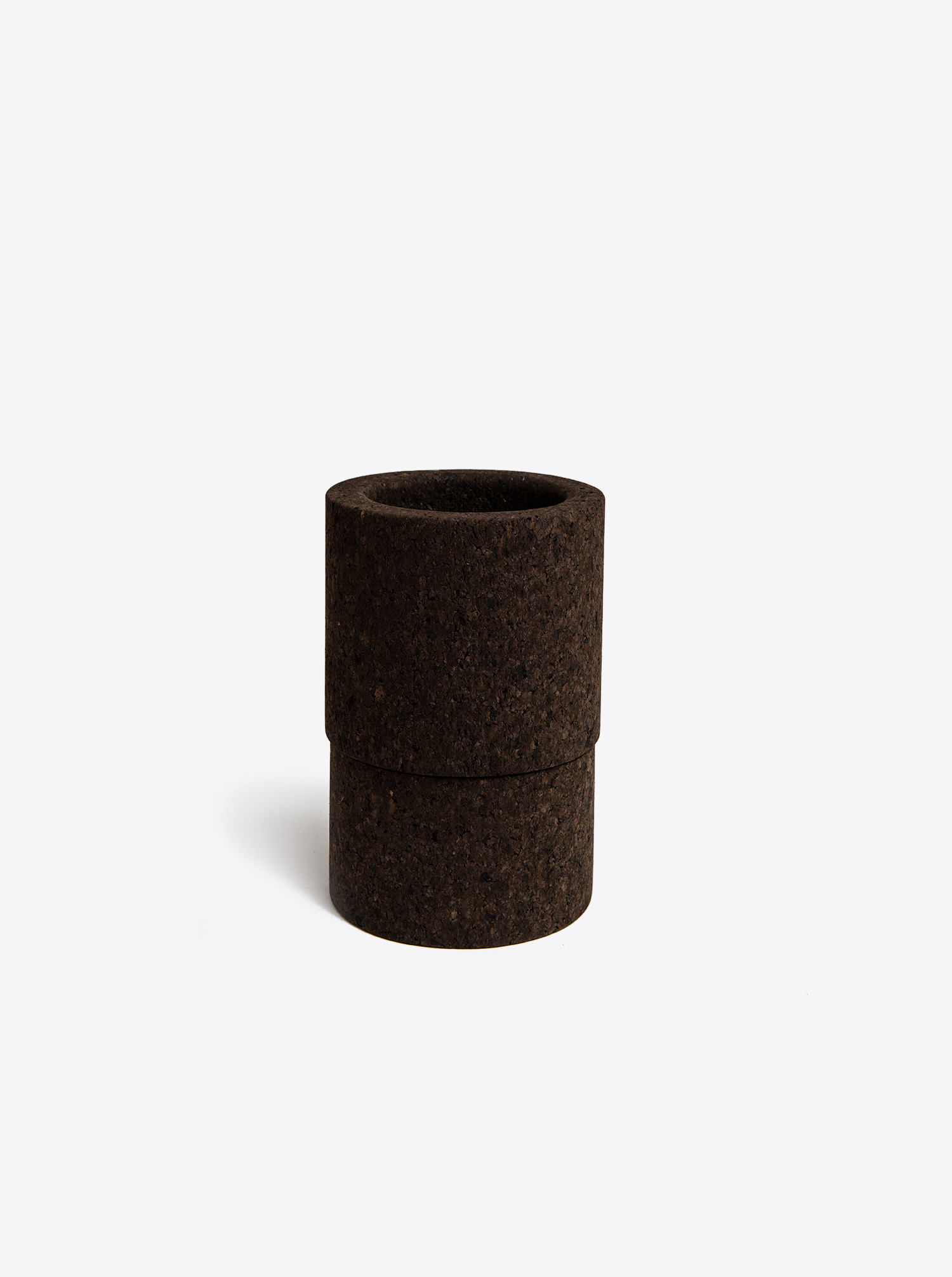 Cylinder Vase high MC05 Cork black flamed incl. Aluminium Cylinder