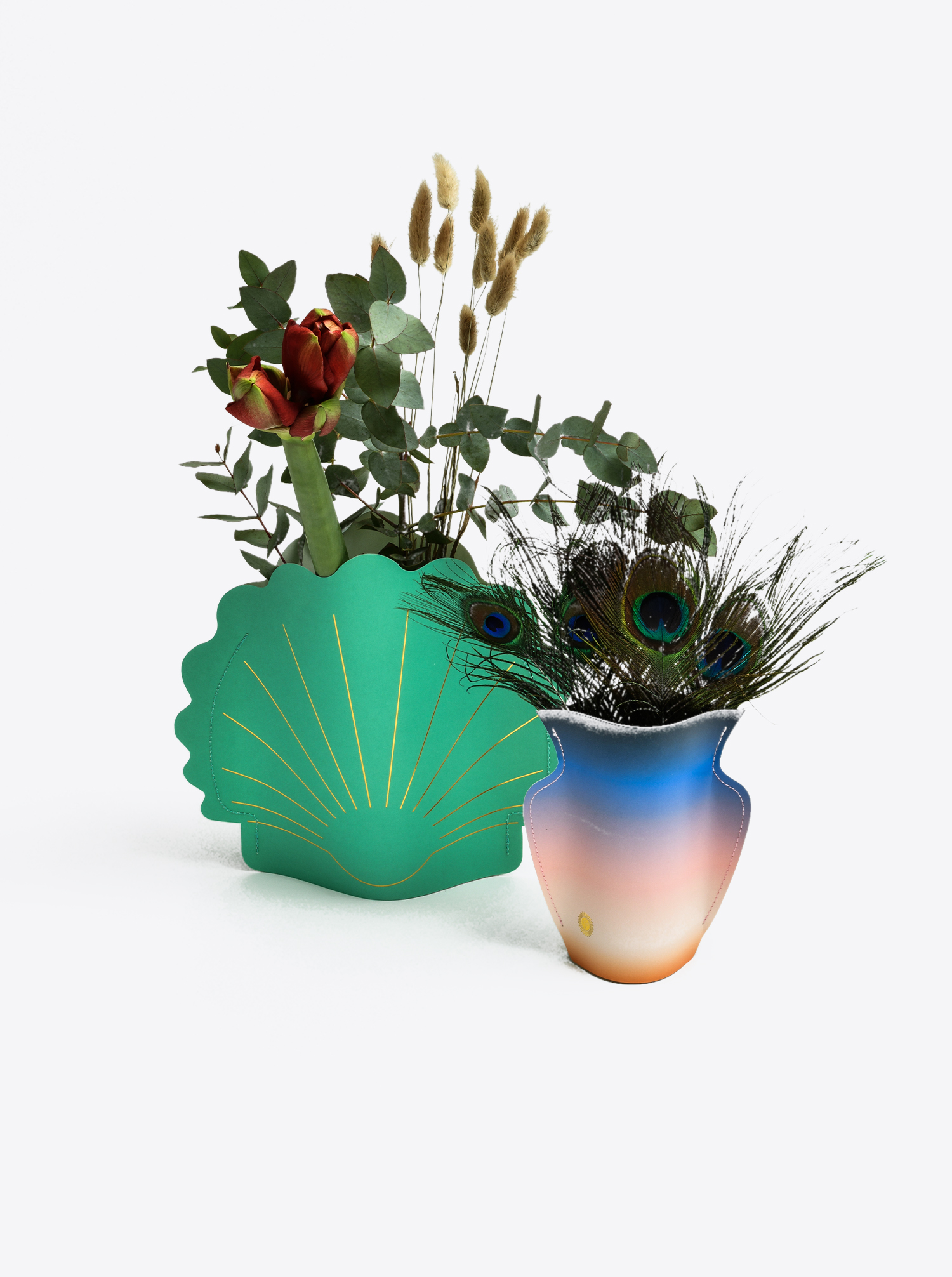 Paper Vase &quot;Hera&quot; green