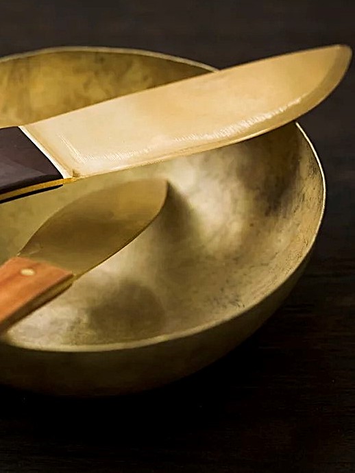 Cheese Knife Brass M . Handmade