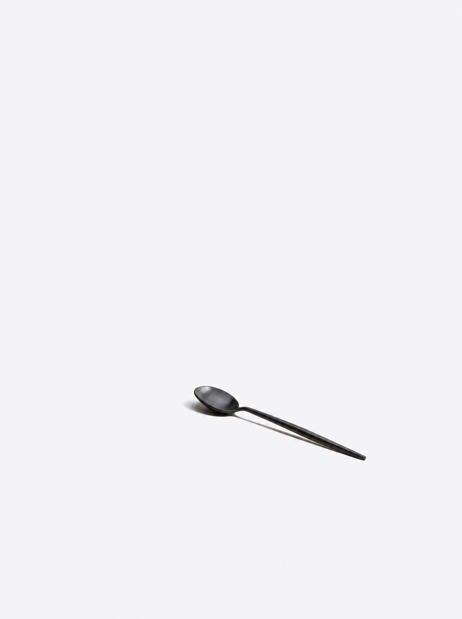 Moka Spoon "Moon" - Stainless Steel black matt