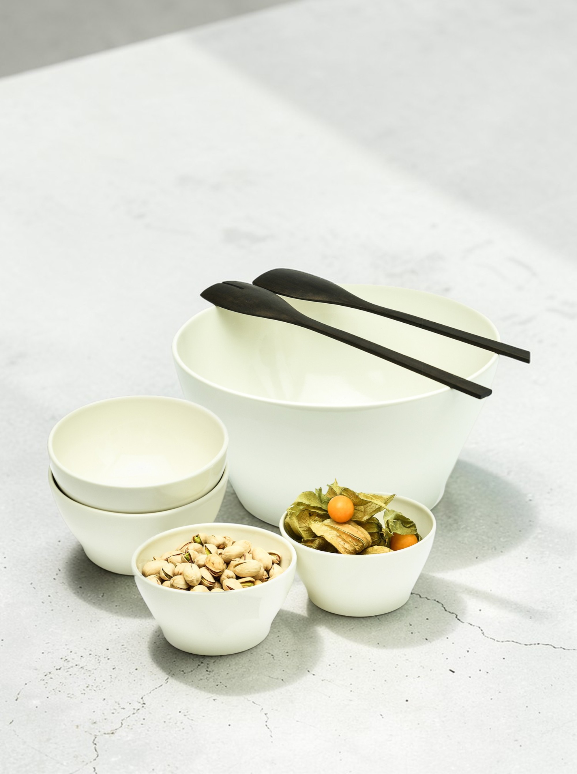 Salatbesteck Set Ebenholz