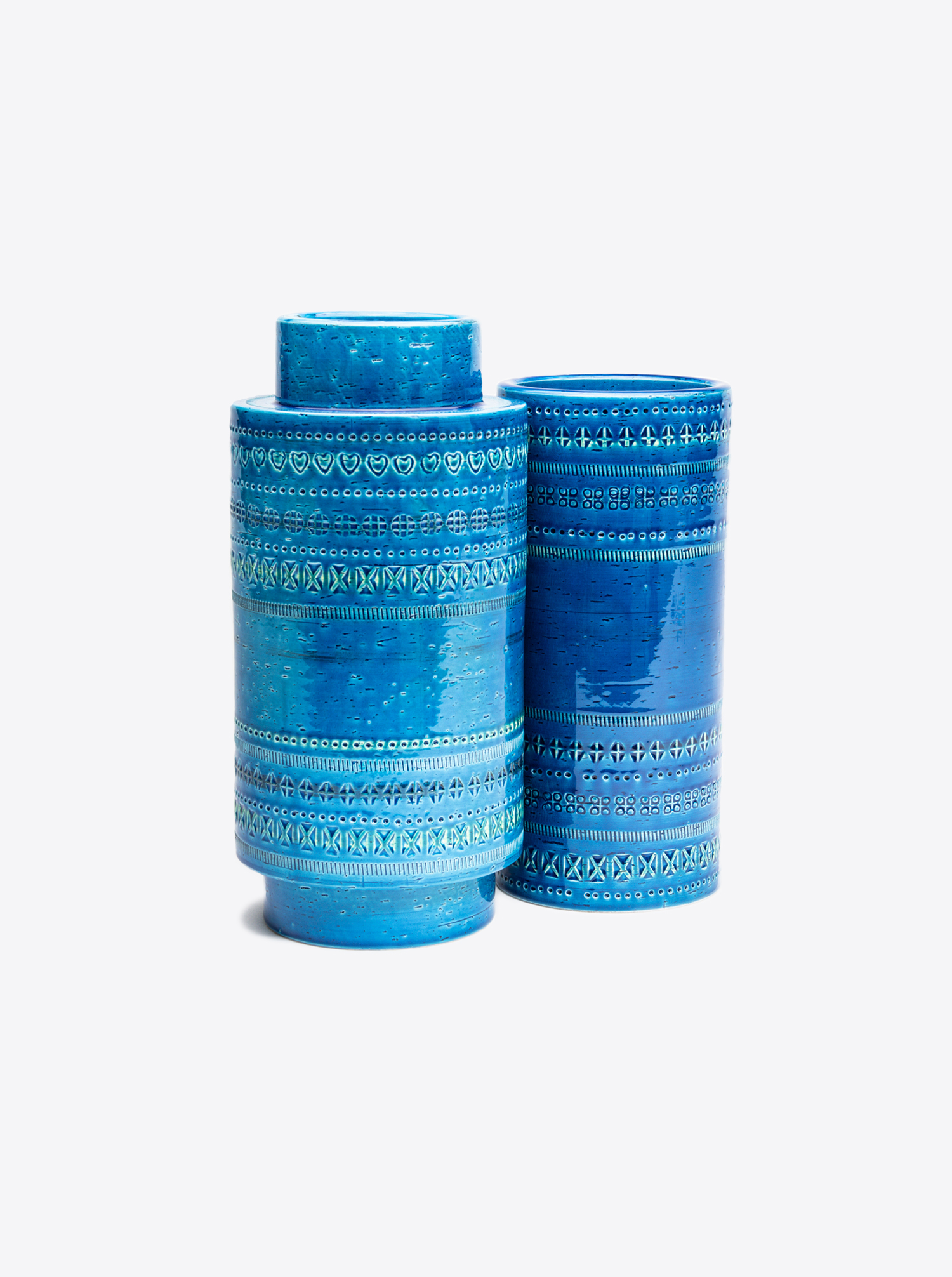 Bitossi Rimini Blu Cylinder Vase &quot;Rocchetto&quot;