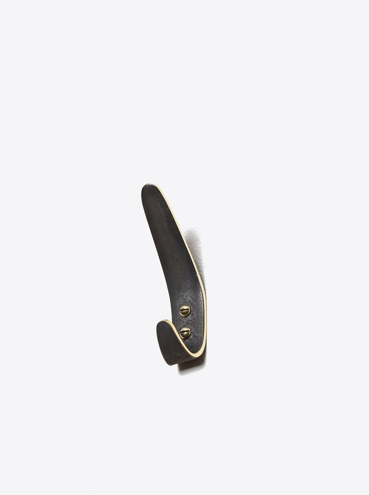 Coat Hook 4330 M Brass patinated. Design Carl Auböck 1948