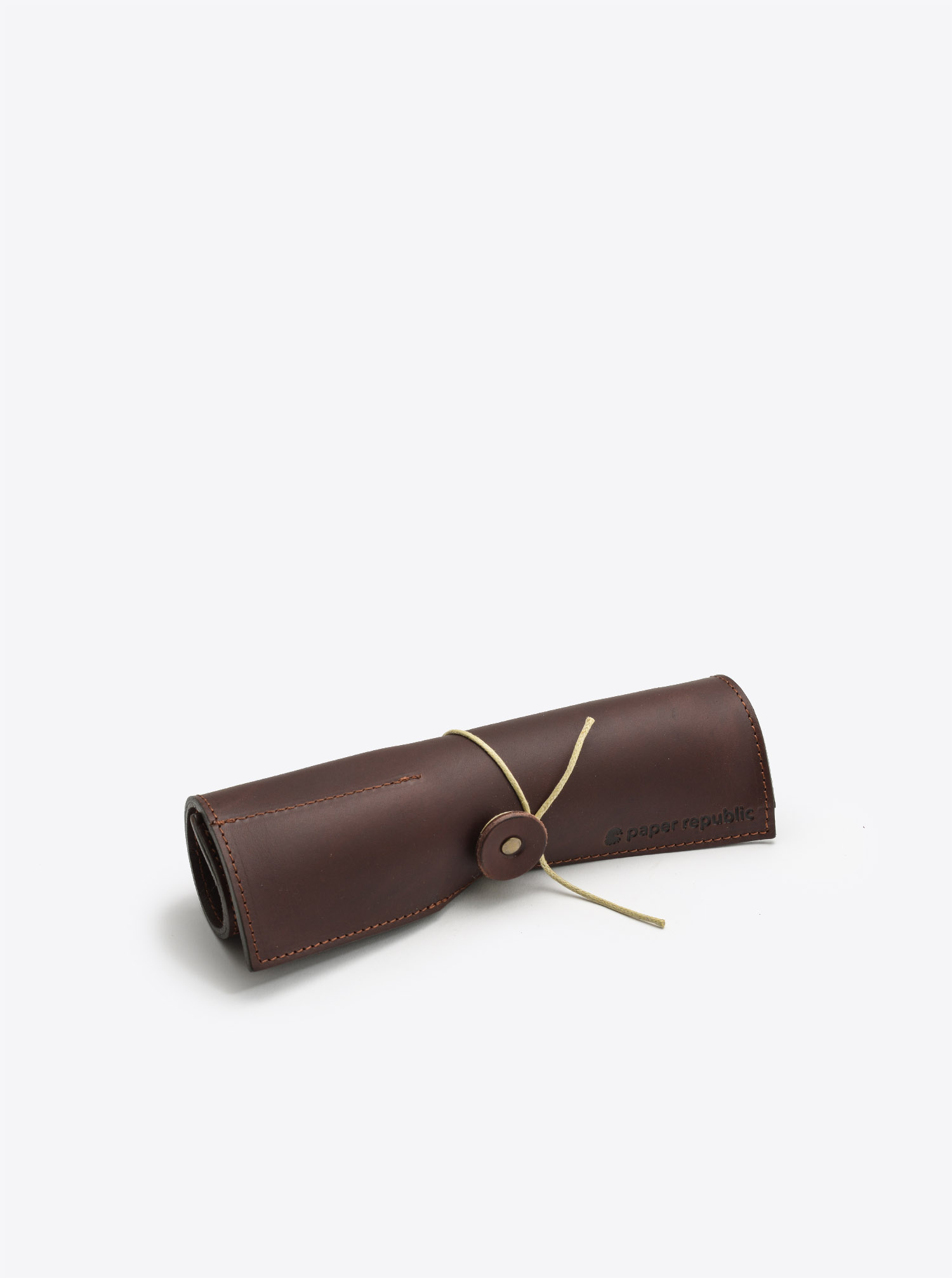 Leather Roll Le Porte Plume Chestnut