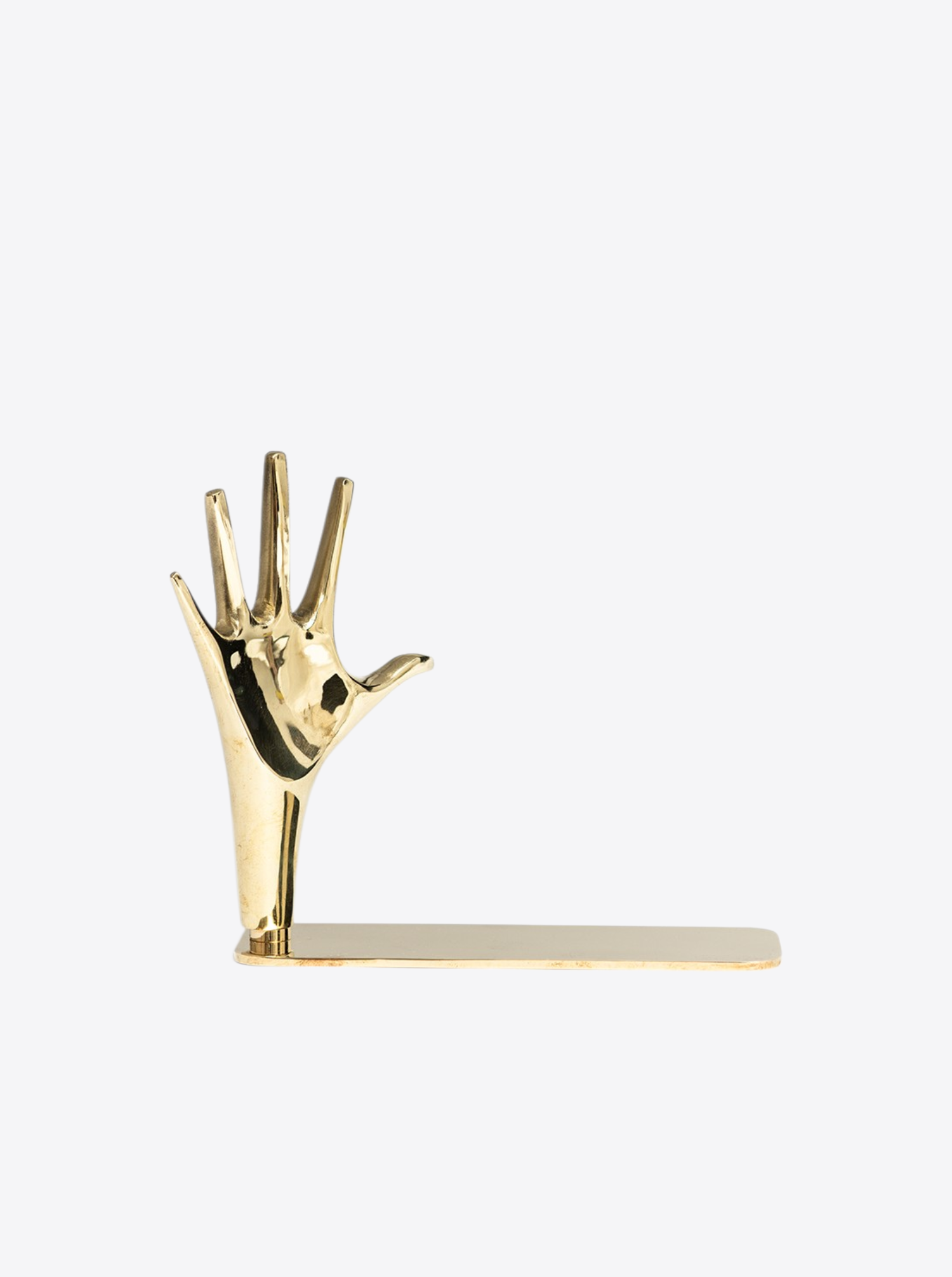 Bookend "Hand" 360 ° rotatable I polished brass