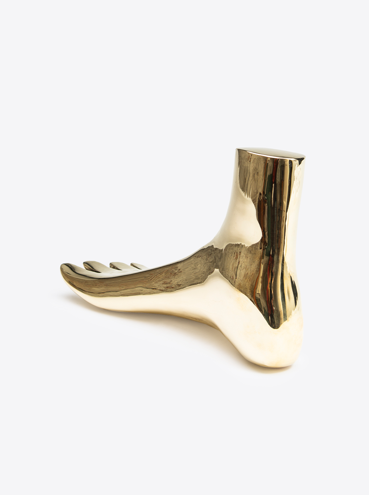 Object Sculpture &quot;Foot&quot; L32cm polished brass