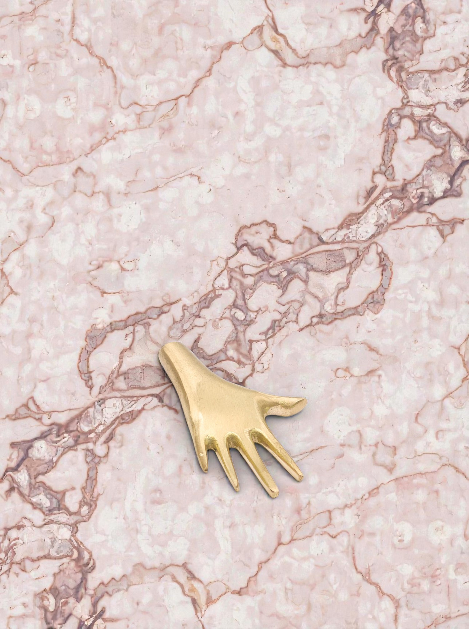 Briefbeschwerer "Hand" Messing matt