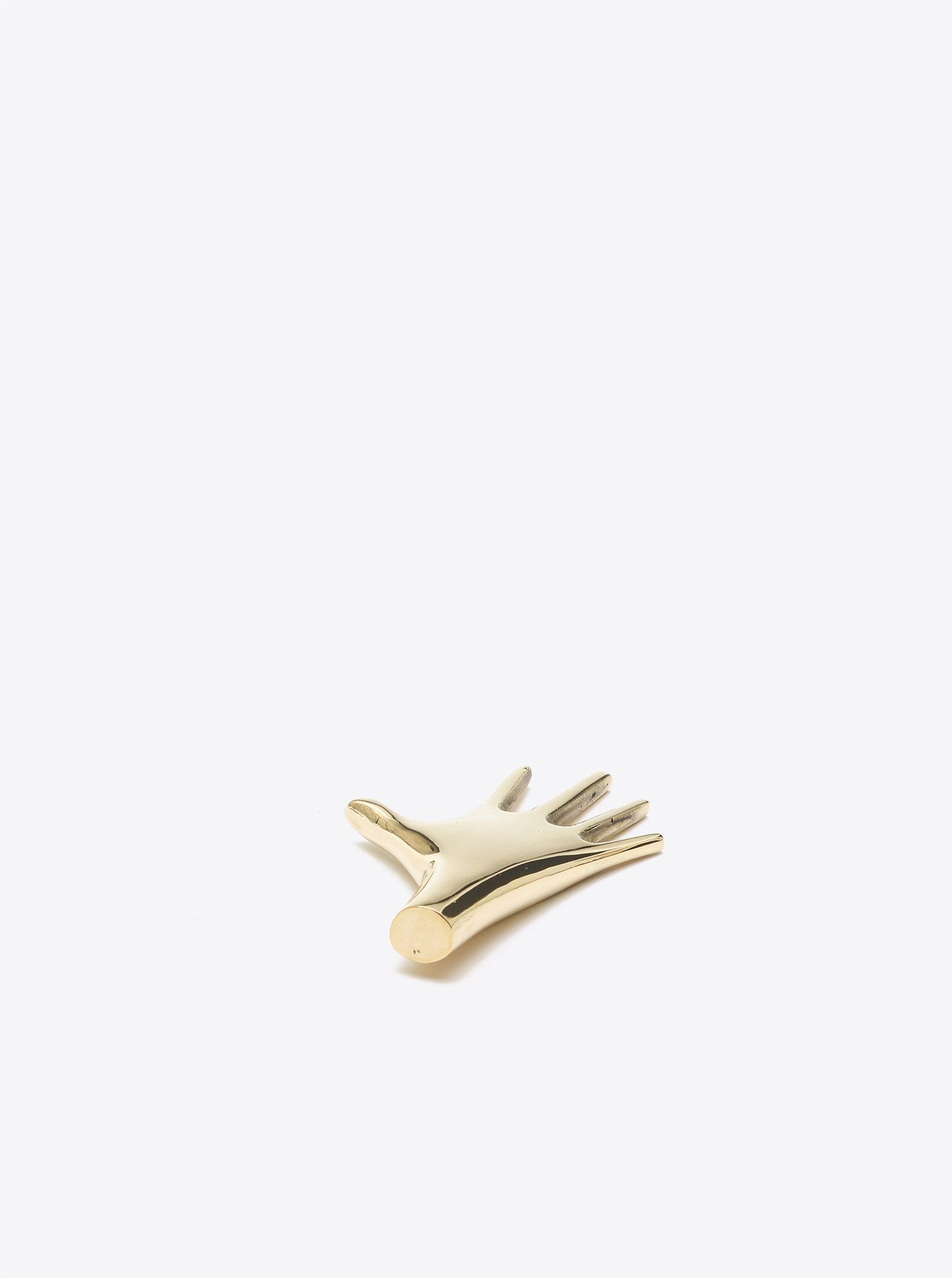Paperweight &quot;Hand&quot; Brass polished