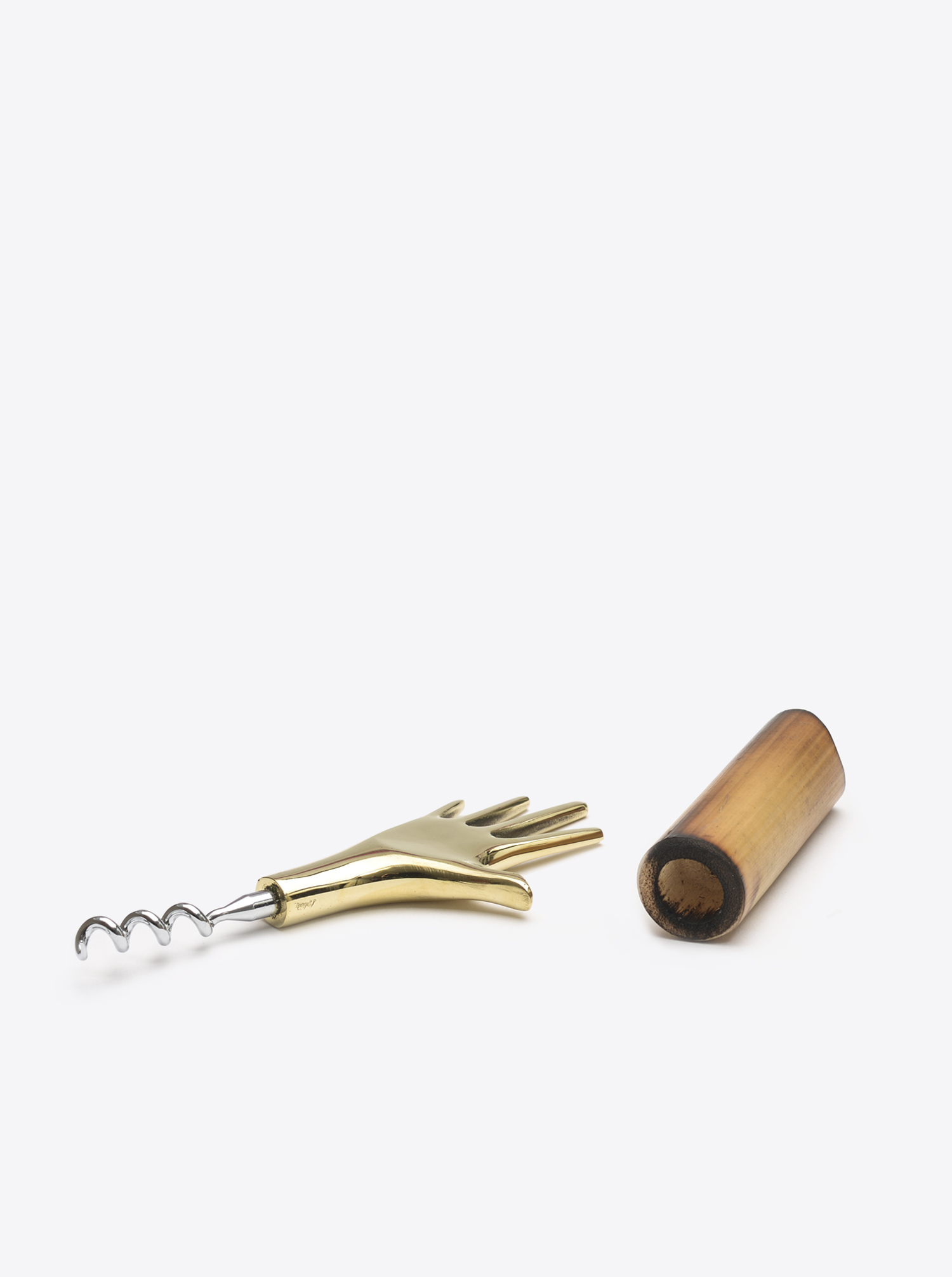 Corkscrew &quot;Hand&quot; Brass polished