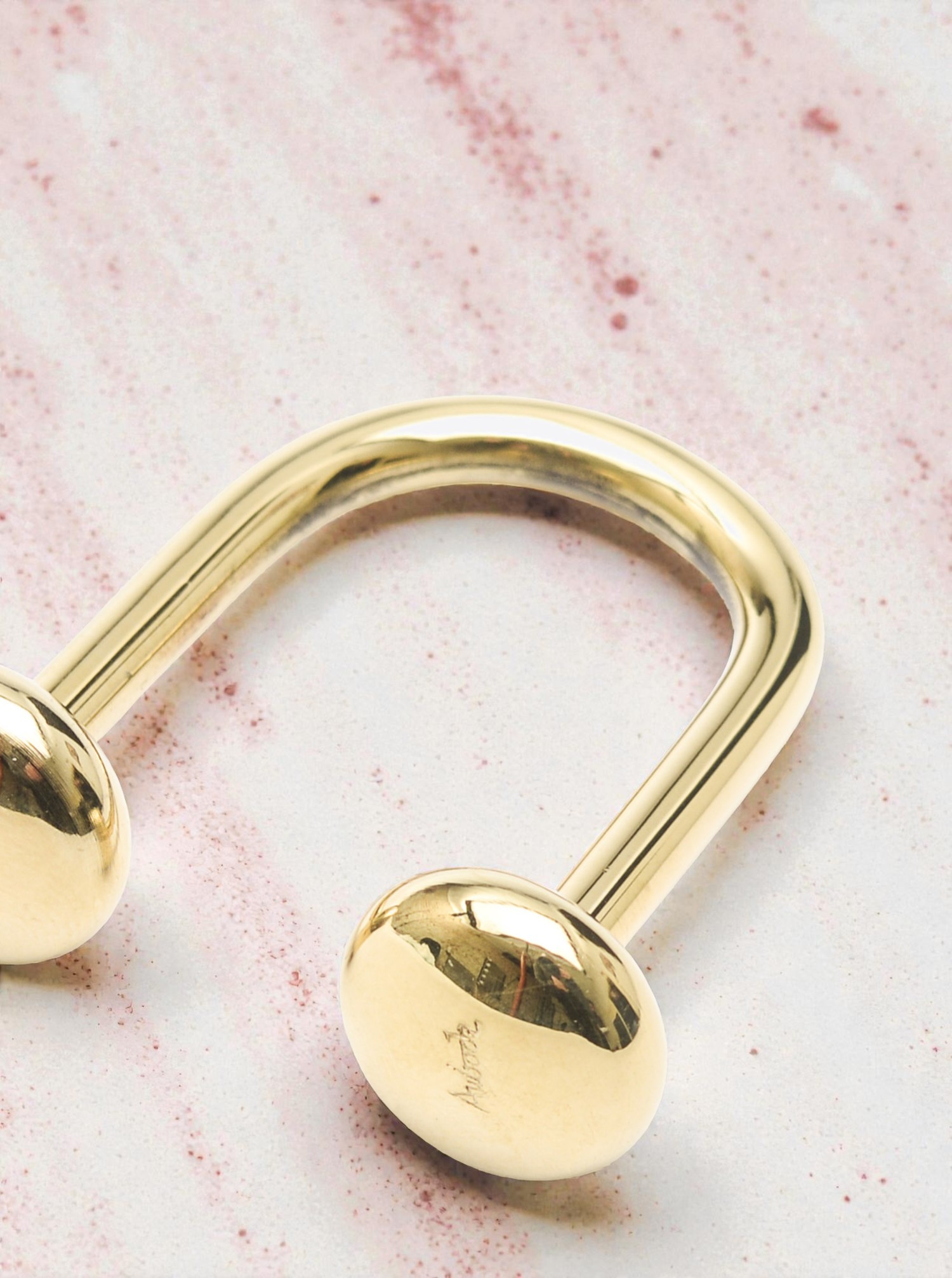 Key Chain "U" Brass polished