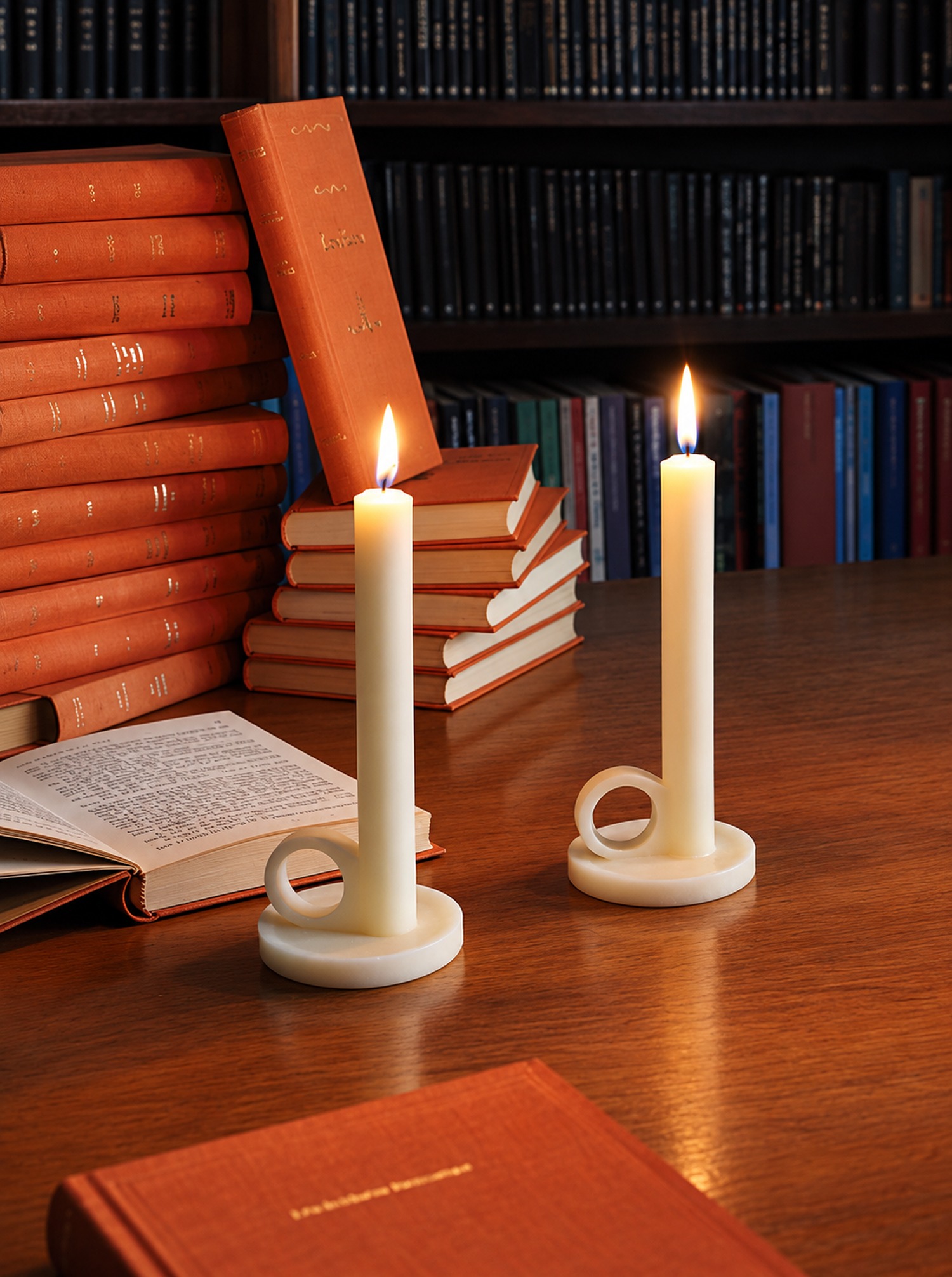 Kerzenset "KAND" - Set of two cremeweiss