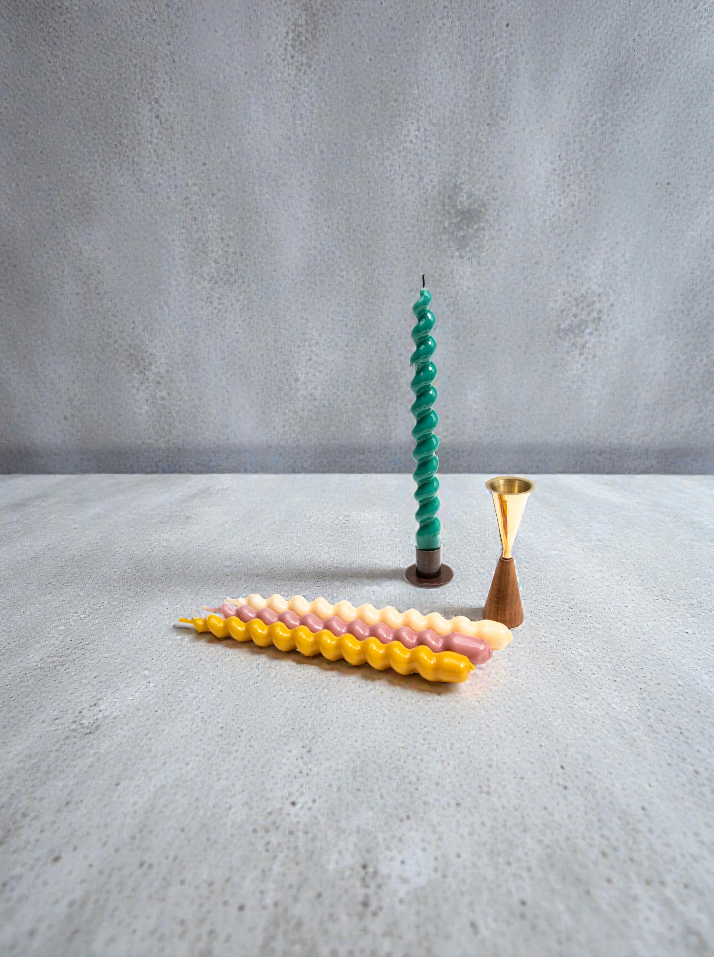 Candle Snuffer Brass polished and Walnut