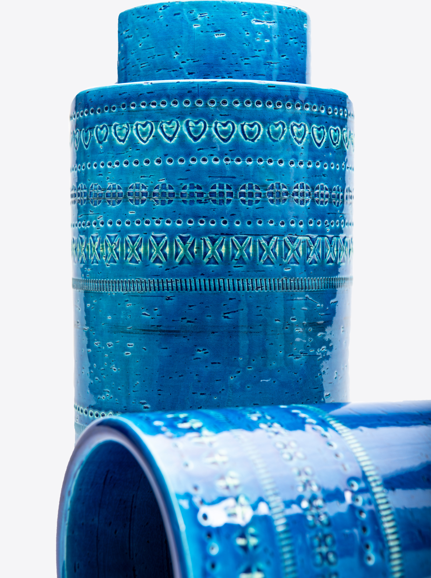 Bitossi Rimini Blu Cylinder Vase &quot;Rocchetto&quot;