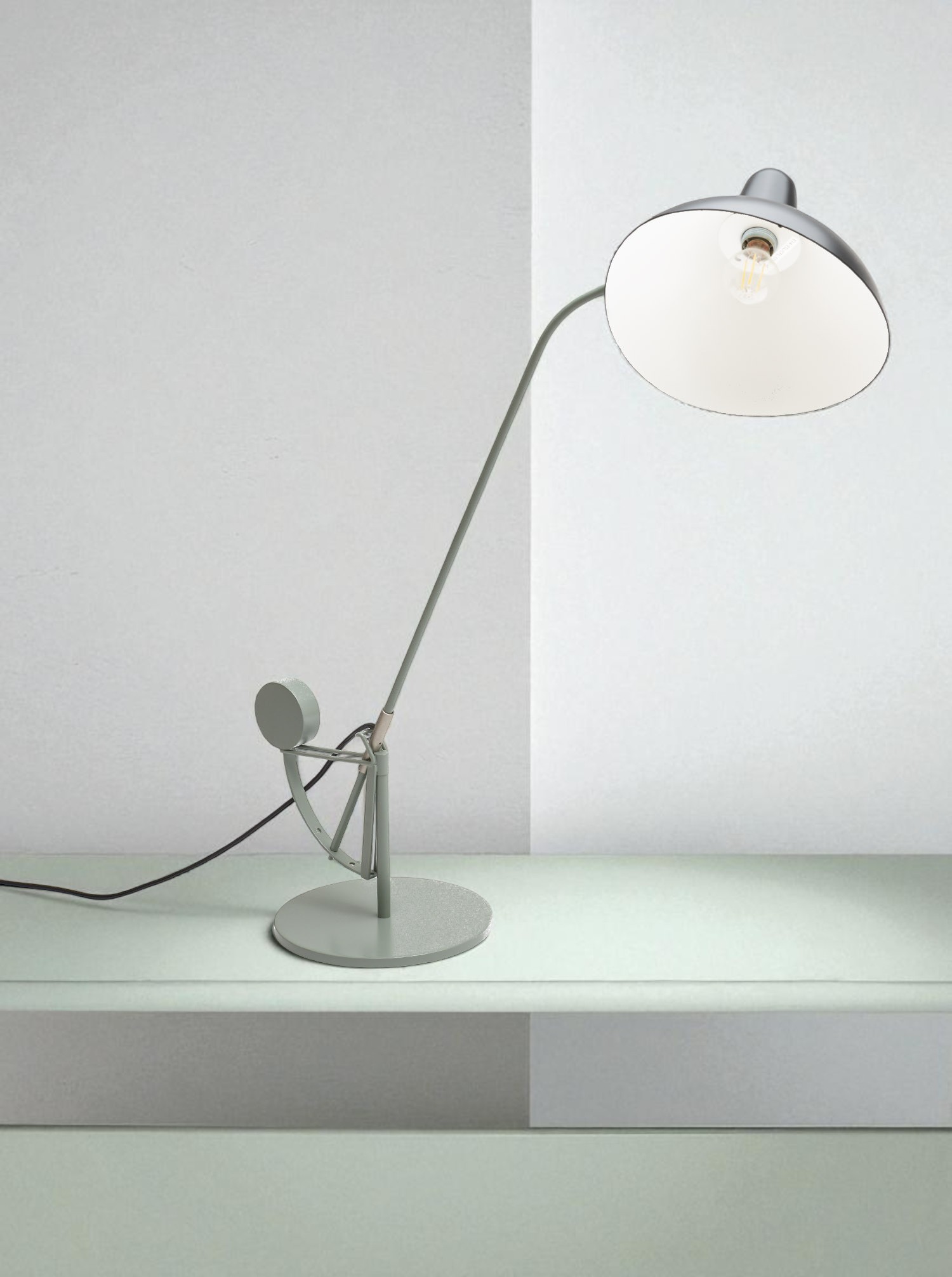 Table Light Mantis black and green Bernard Schottlander 1951