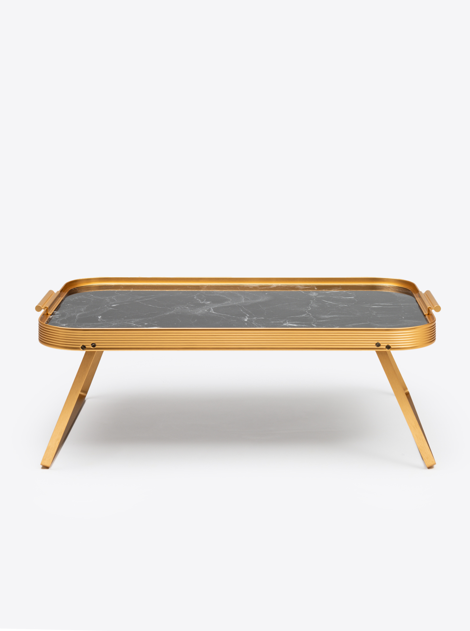 Bed Tray 51 x 33 cm / Lap Tray &quot;Marble Black&quot;