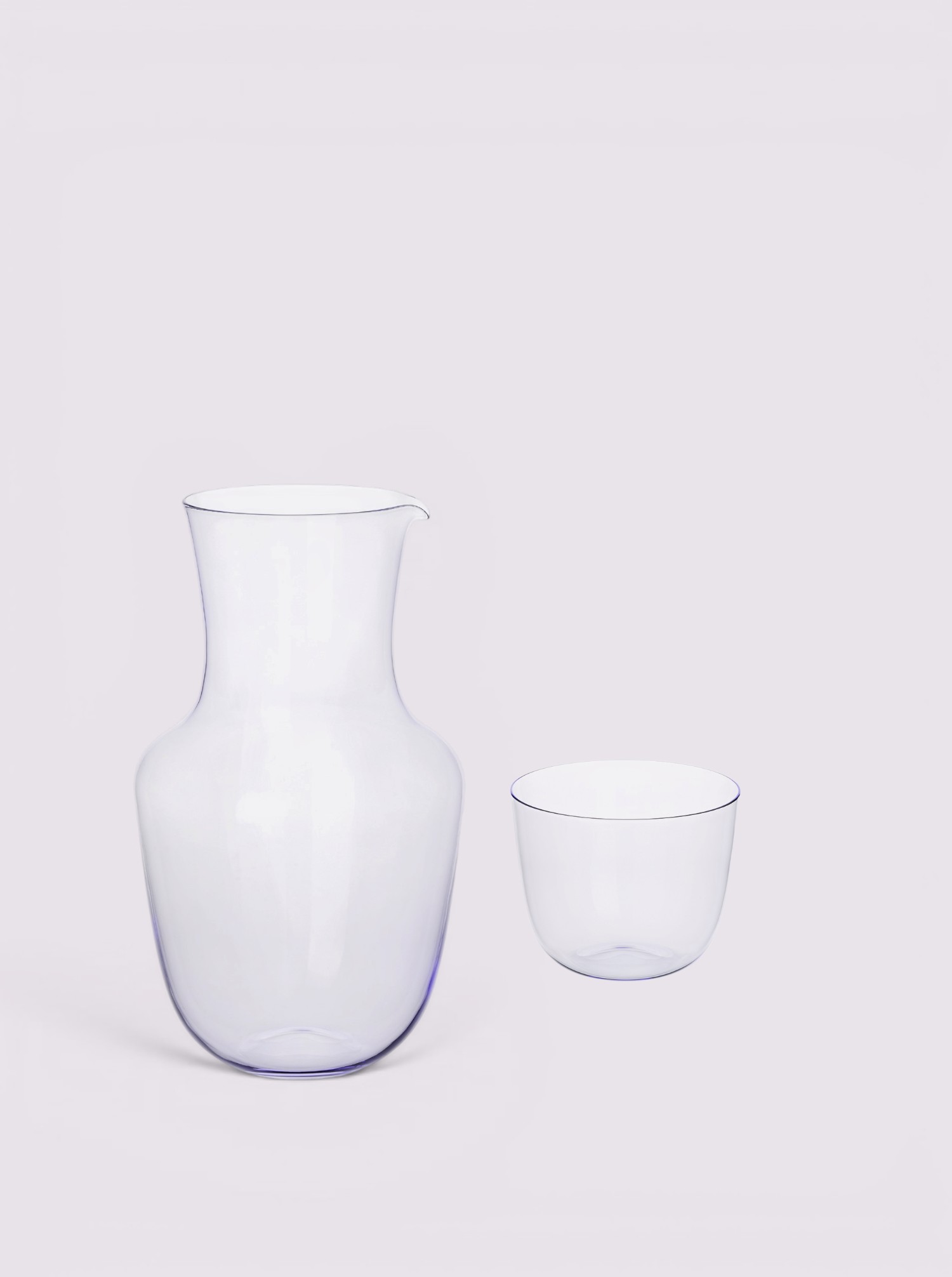 Karaffe "Alpha" Glas amethyst