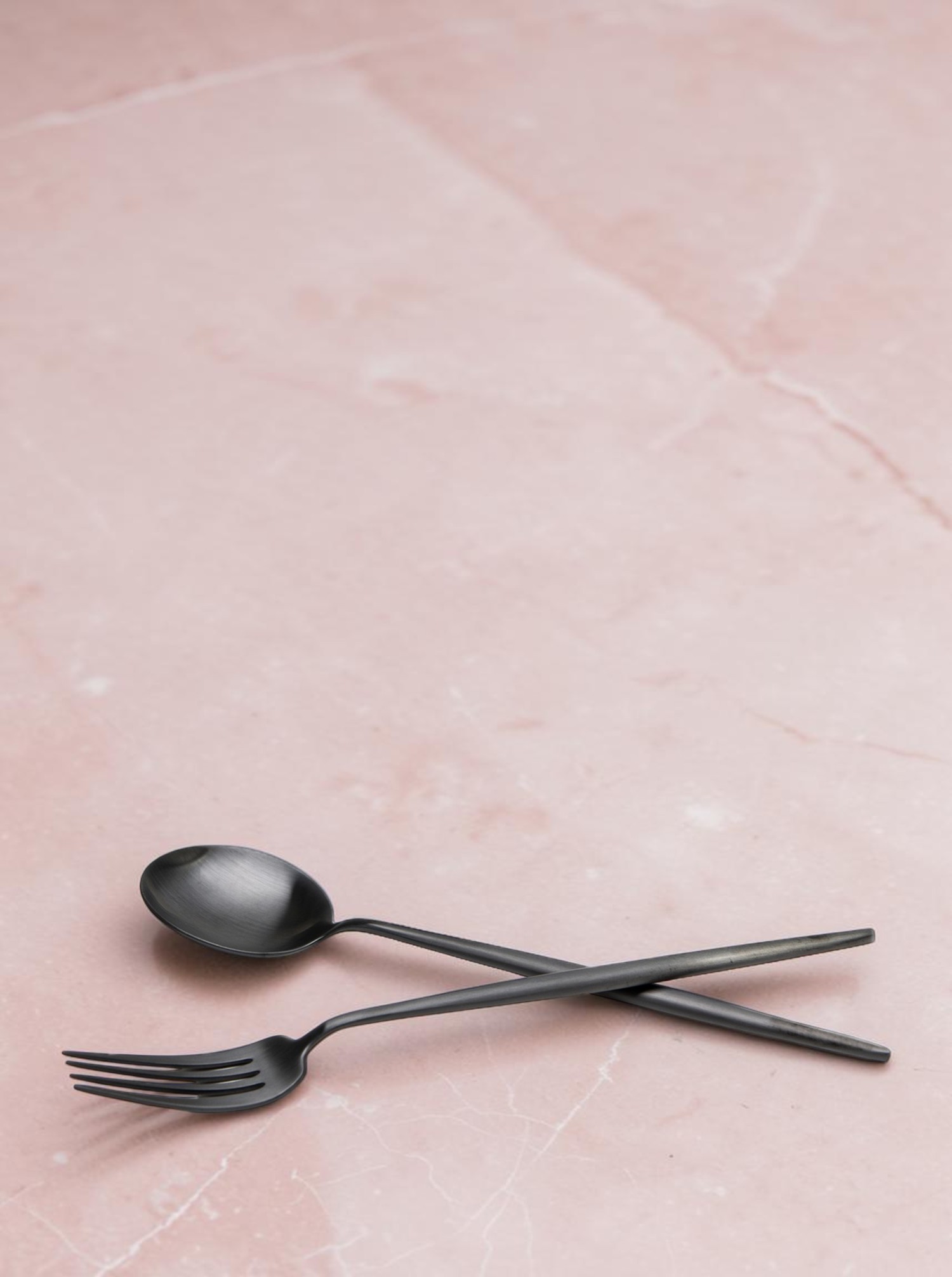 Serving Cutlery Set "Moon" black matt