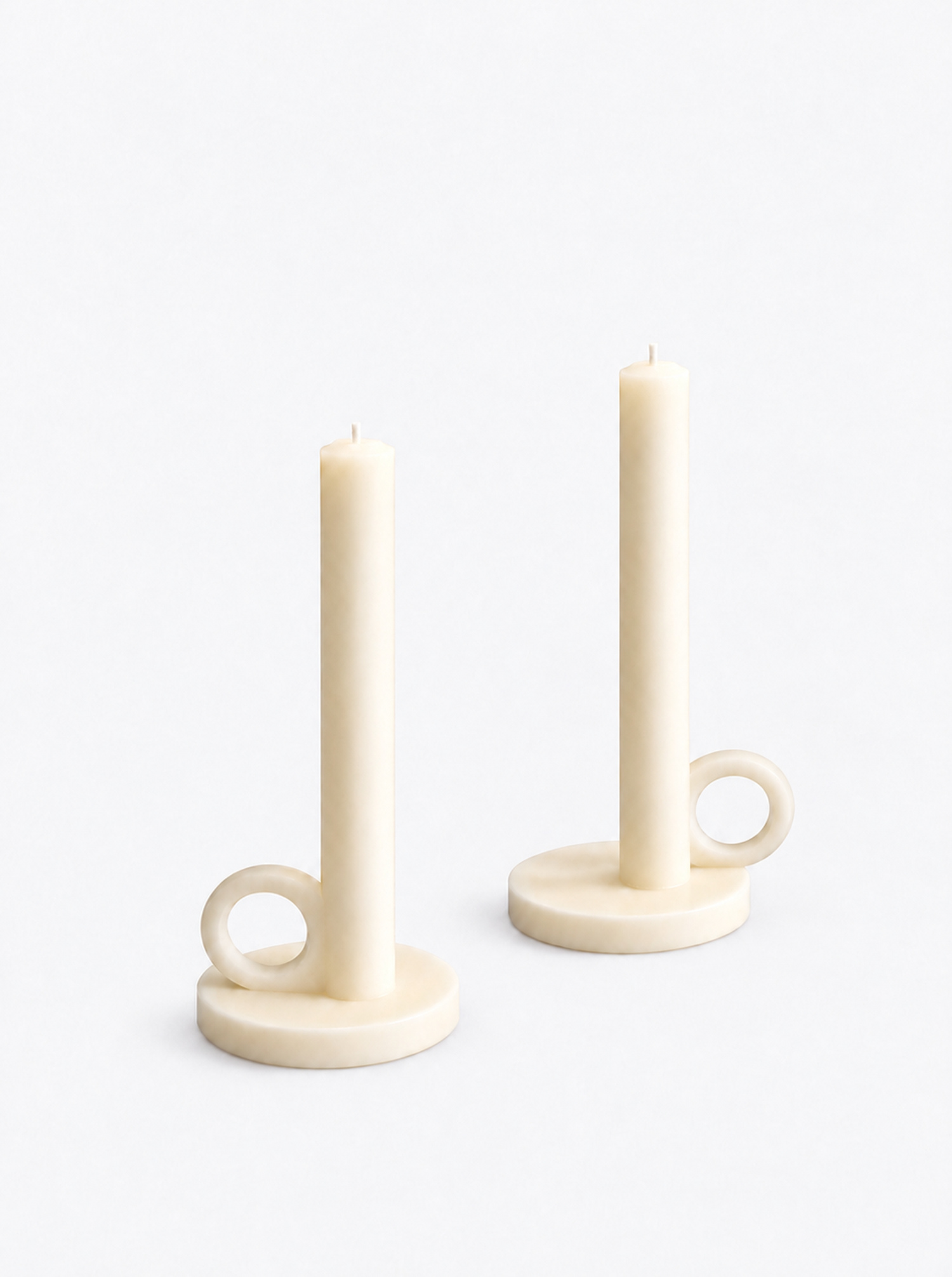 Kerzenset "KAND" - Set of two cremeweiss