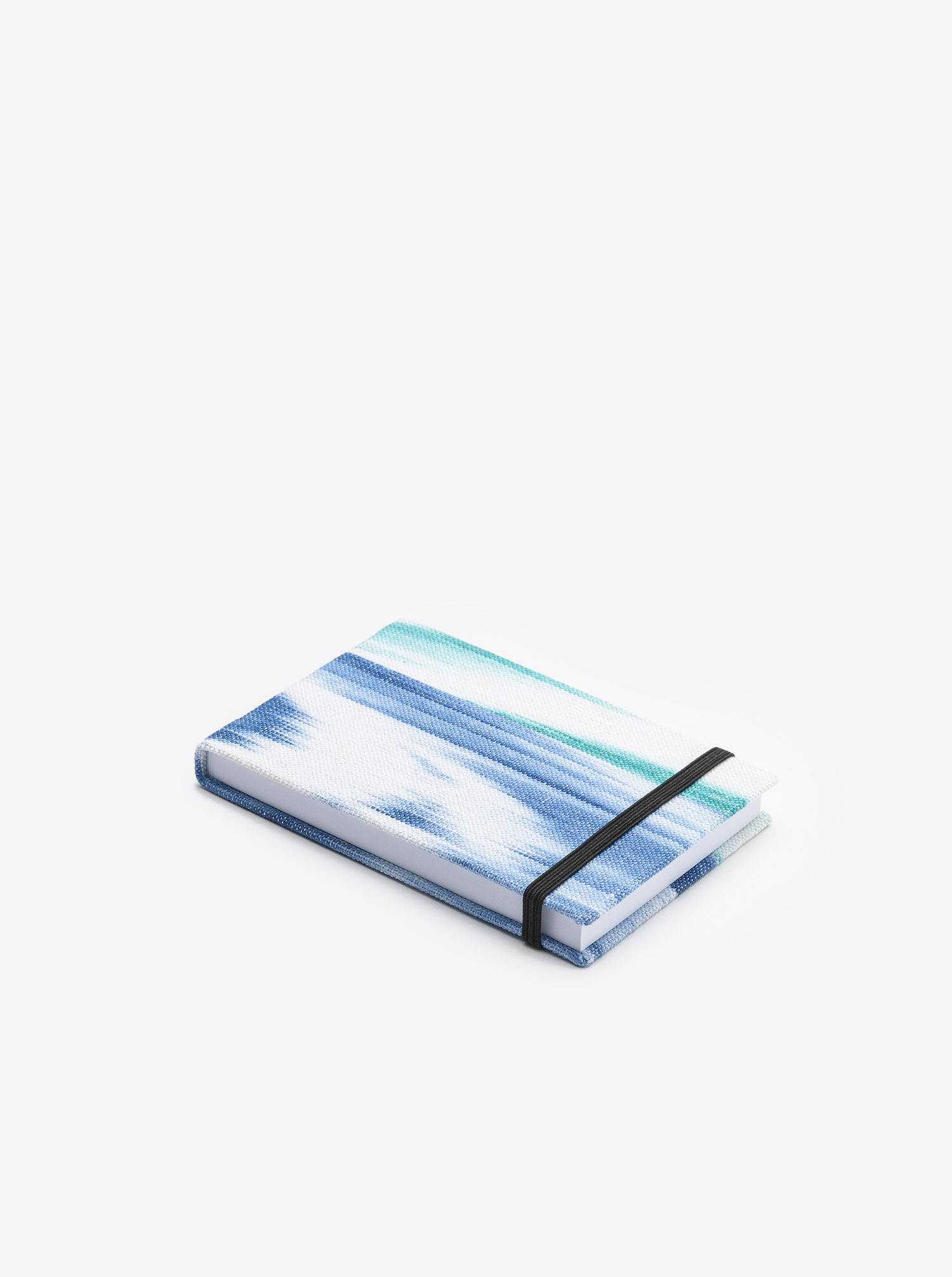 Notizblock Ikat blau türkis
