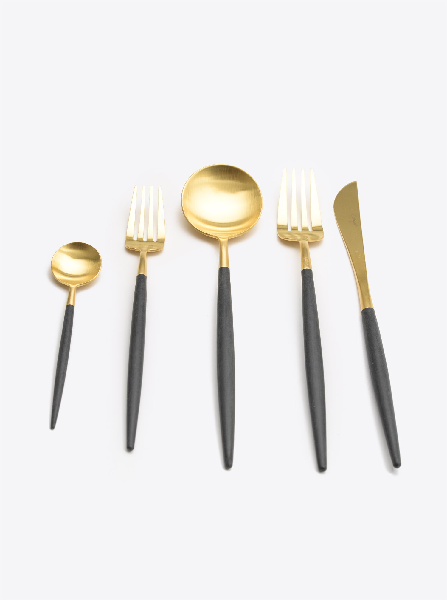 Cutlery Set &quot;Goa&quot; gold black