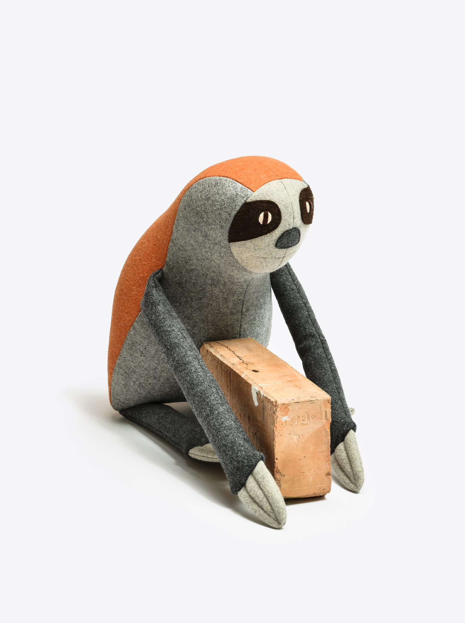 Sloth &quot;Ned&quot; made in Burel orange M