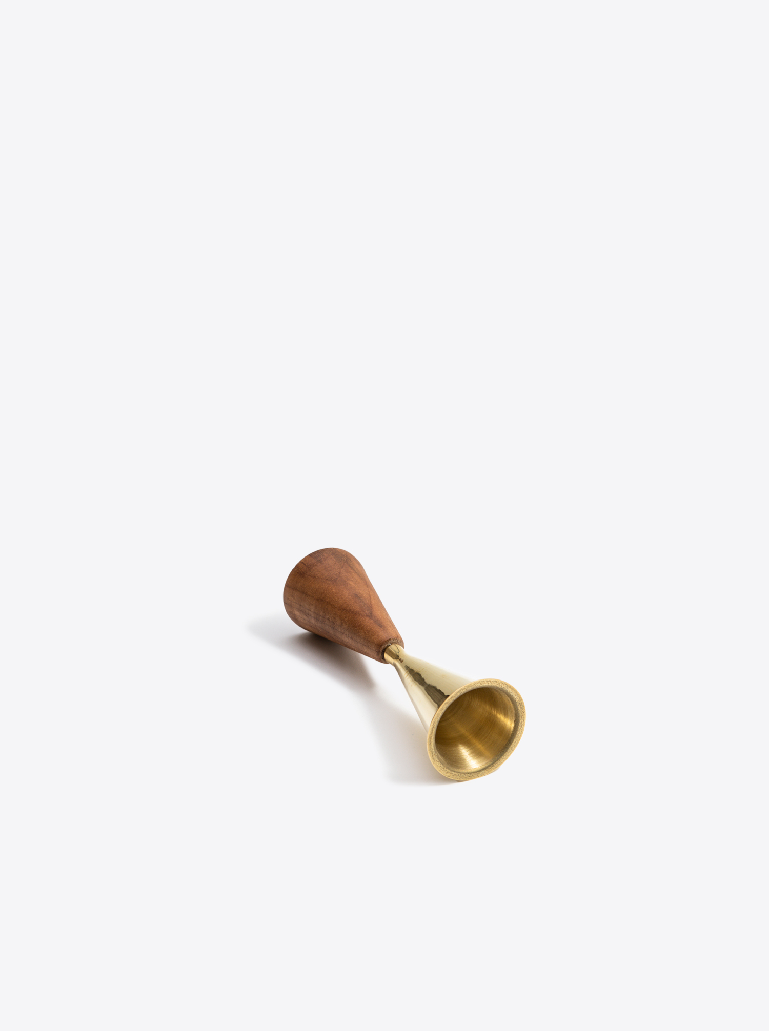 Candle Snuffer Brass polished and Walnut