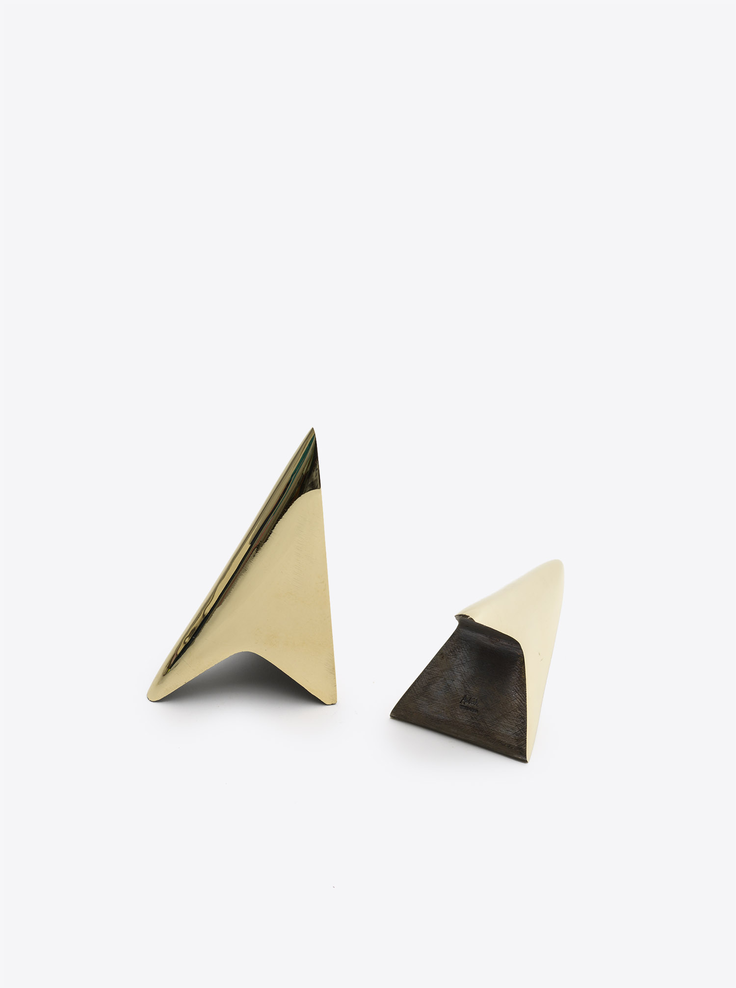 Bookend Set &quot;Rocket&quot; Brass polished