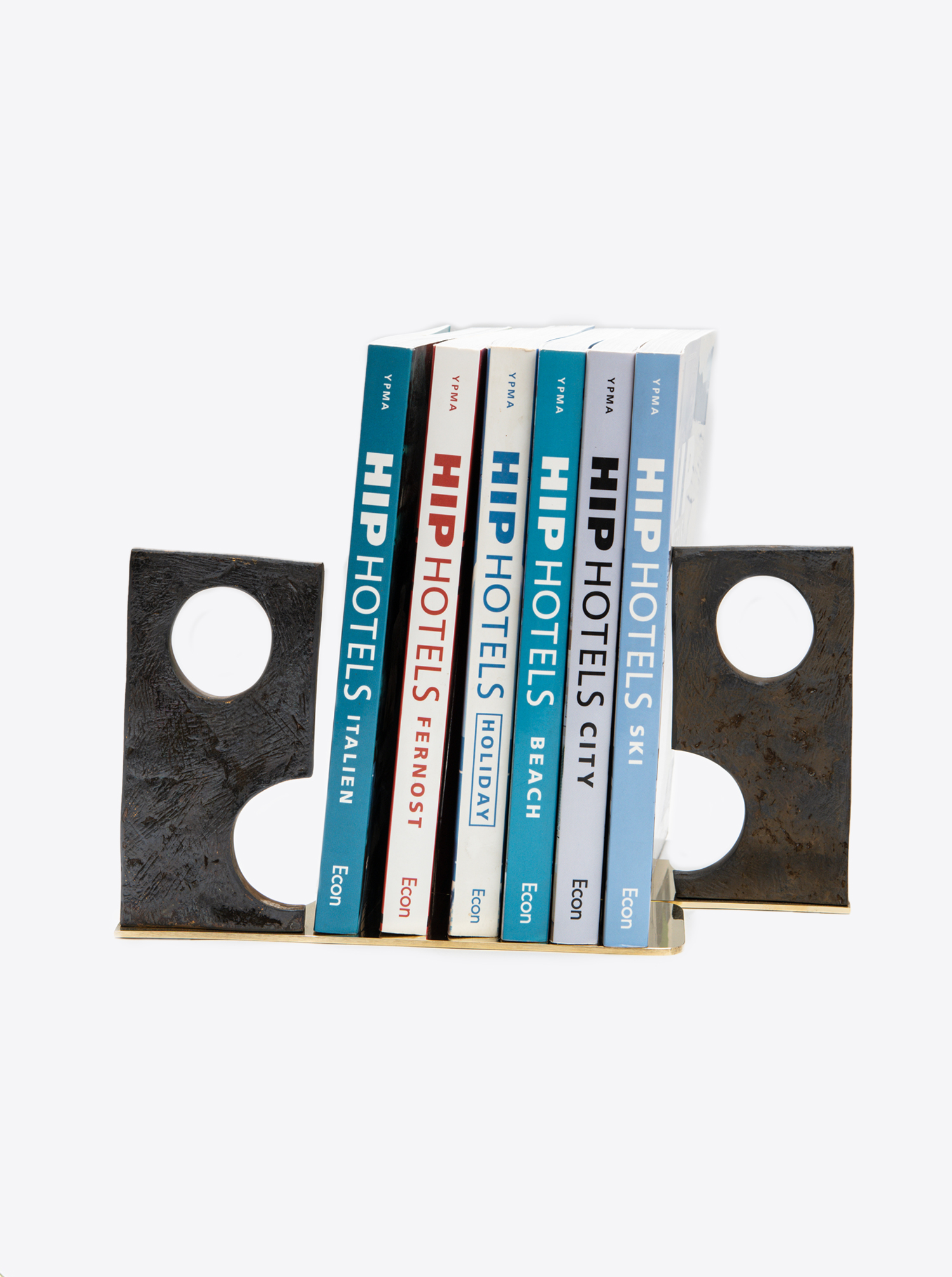 Bookend Set &quot;Urban Legends&quot; Brass patinated and polished