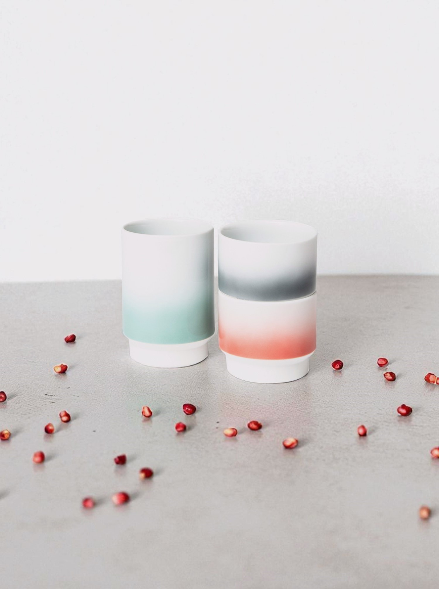 Teacup Hasami L mint, stapelbar