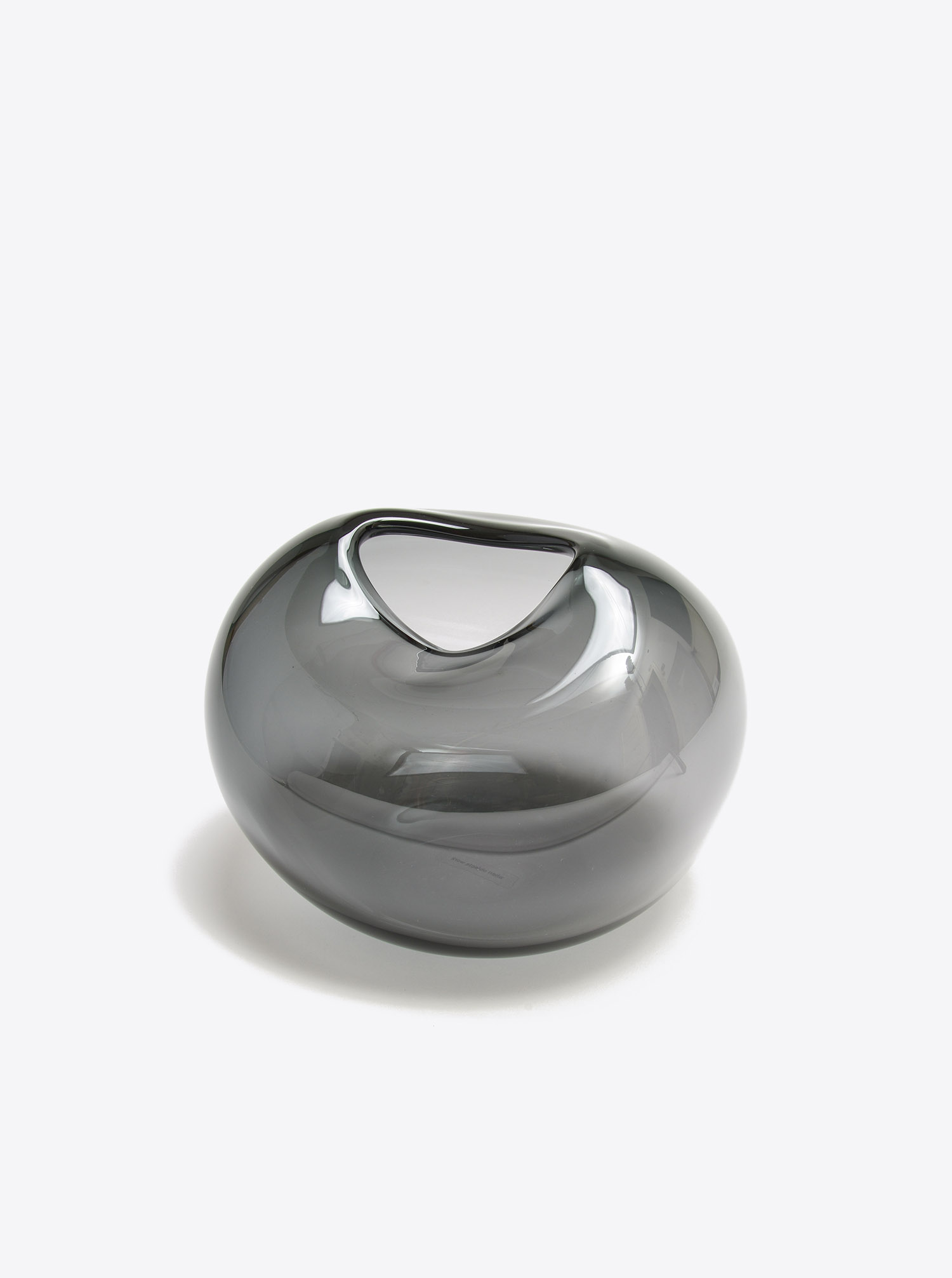 Vase "Pebble Vase" L Glas grau