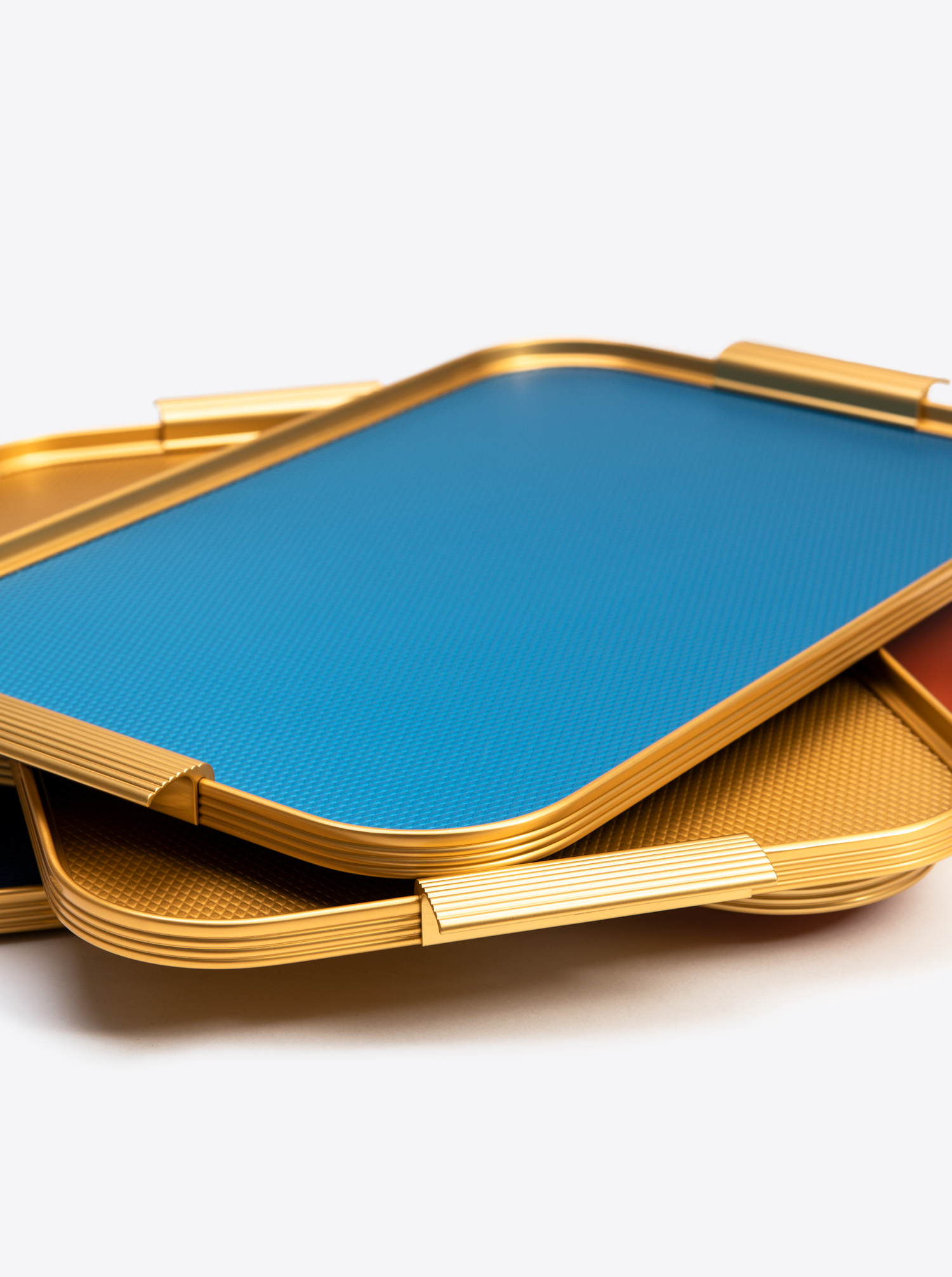 Tray Aluminium L 46 x 30cm in Royal Diamond Gold / Gold