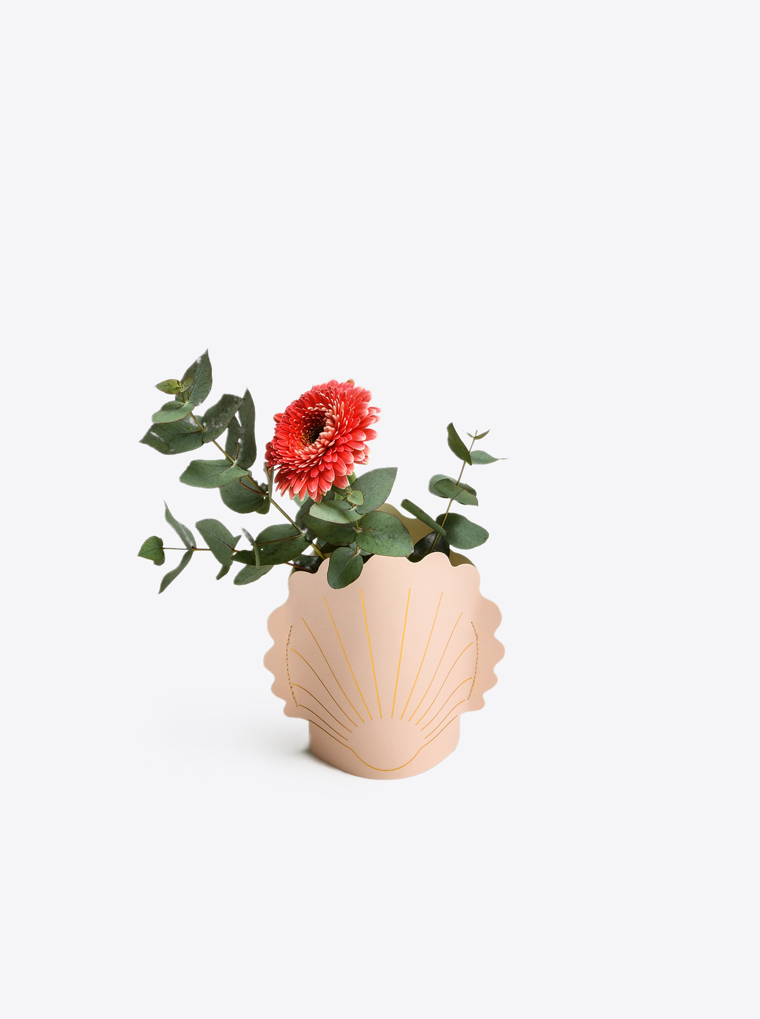 Paper Vase &quot;Hera&quot; pink pale