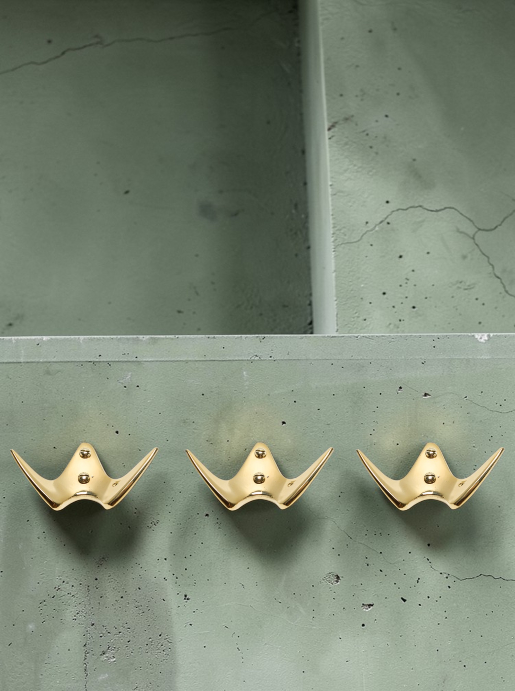 Coat Hook "Bird" Brass polished