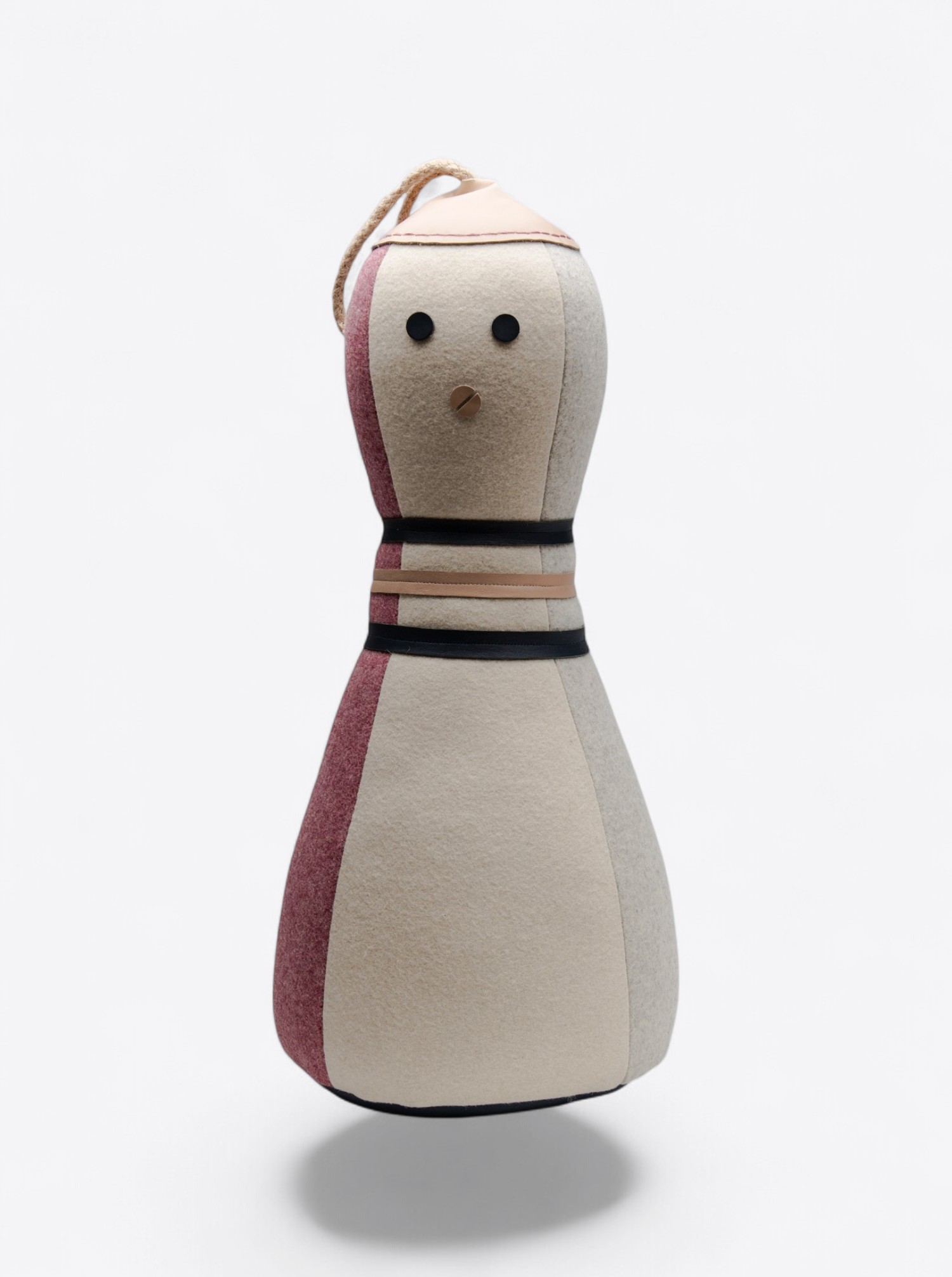 Doorstop "Fridas" Burel and Leather XL H 53cm