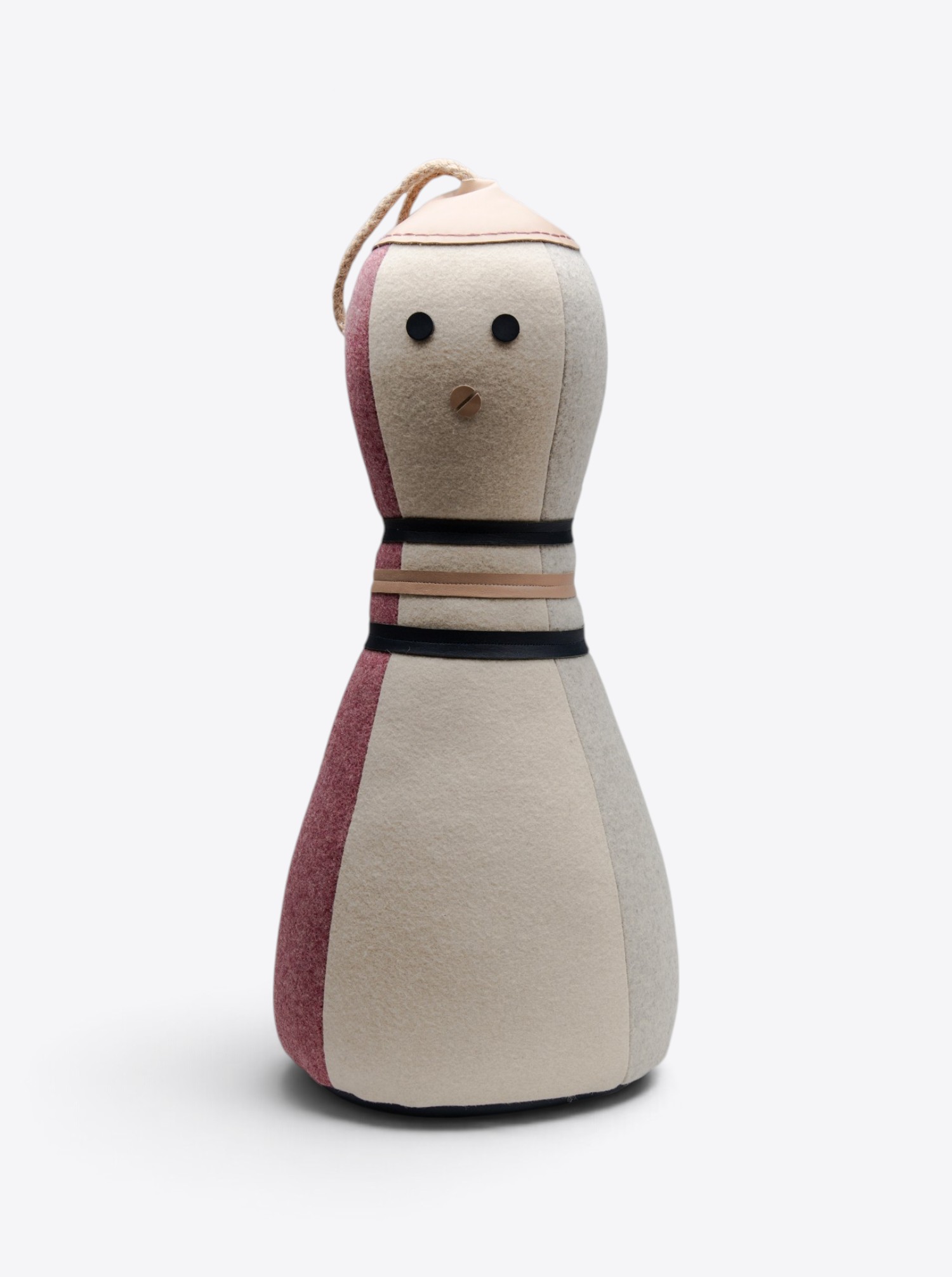 Doorstop "Fridas" Burel and Leather XL H 53cm