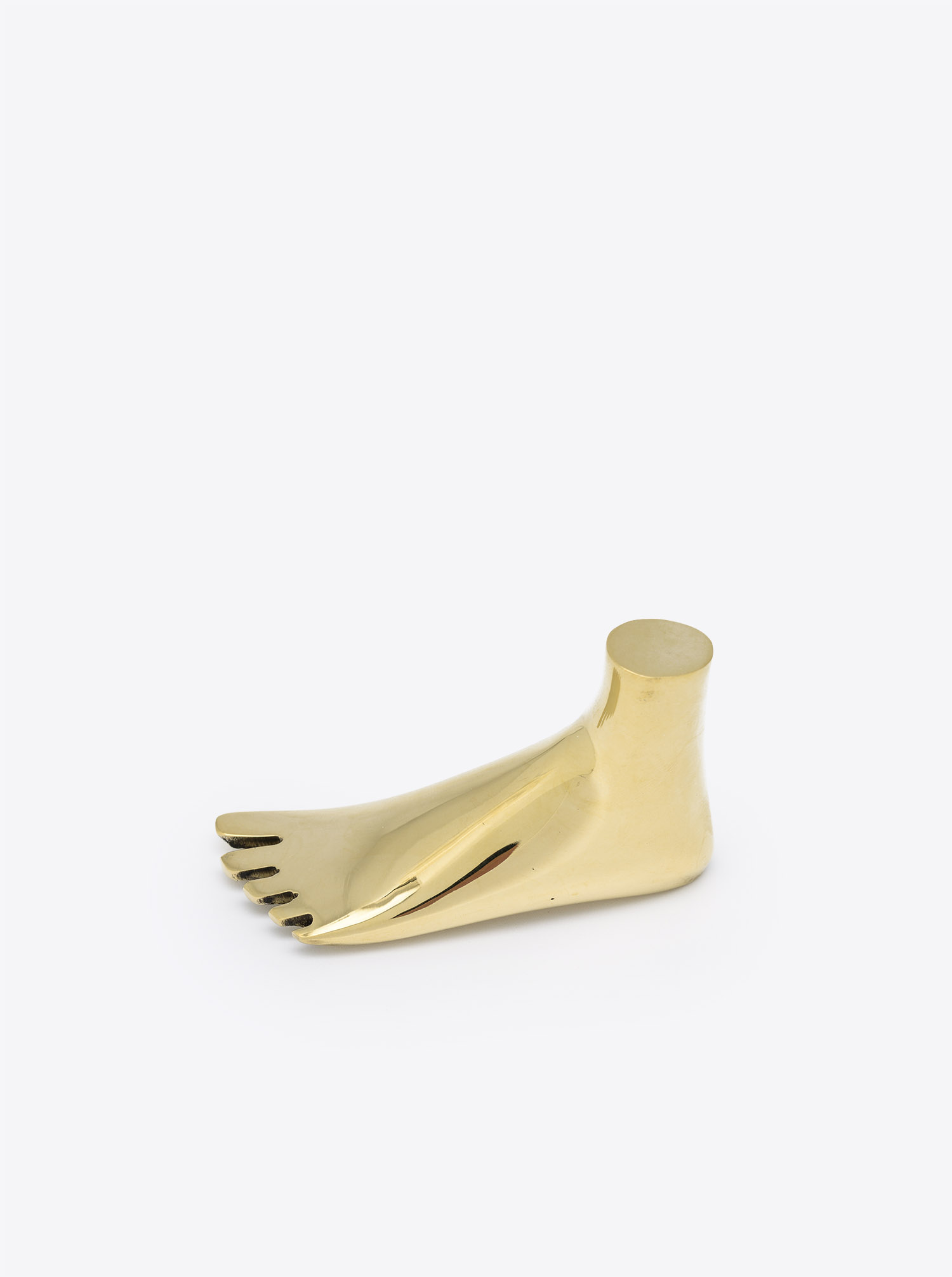 Paperweight &quot;Foot&quot; Brass polished