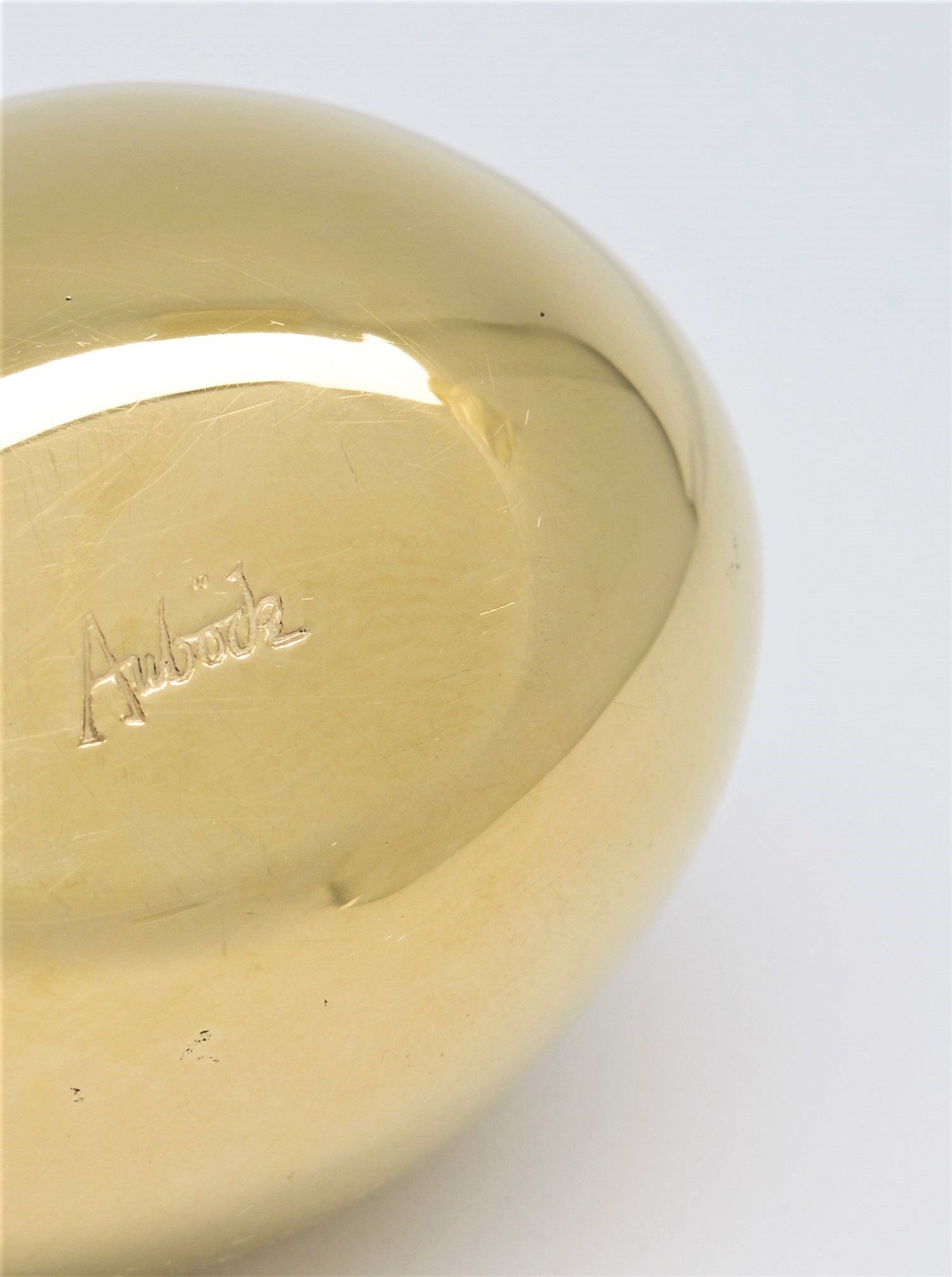 Paperweight &quot;Egg&quot; Brass polished