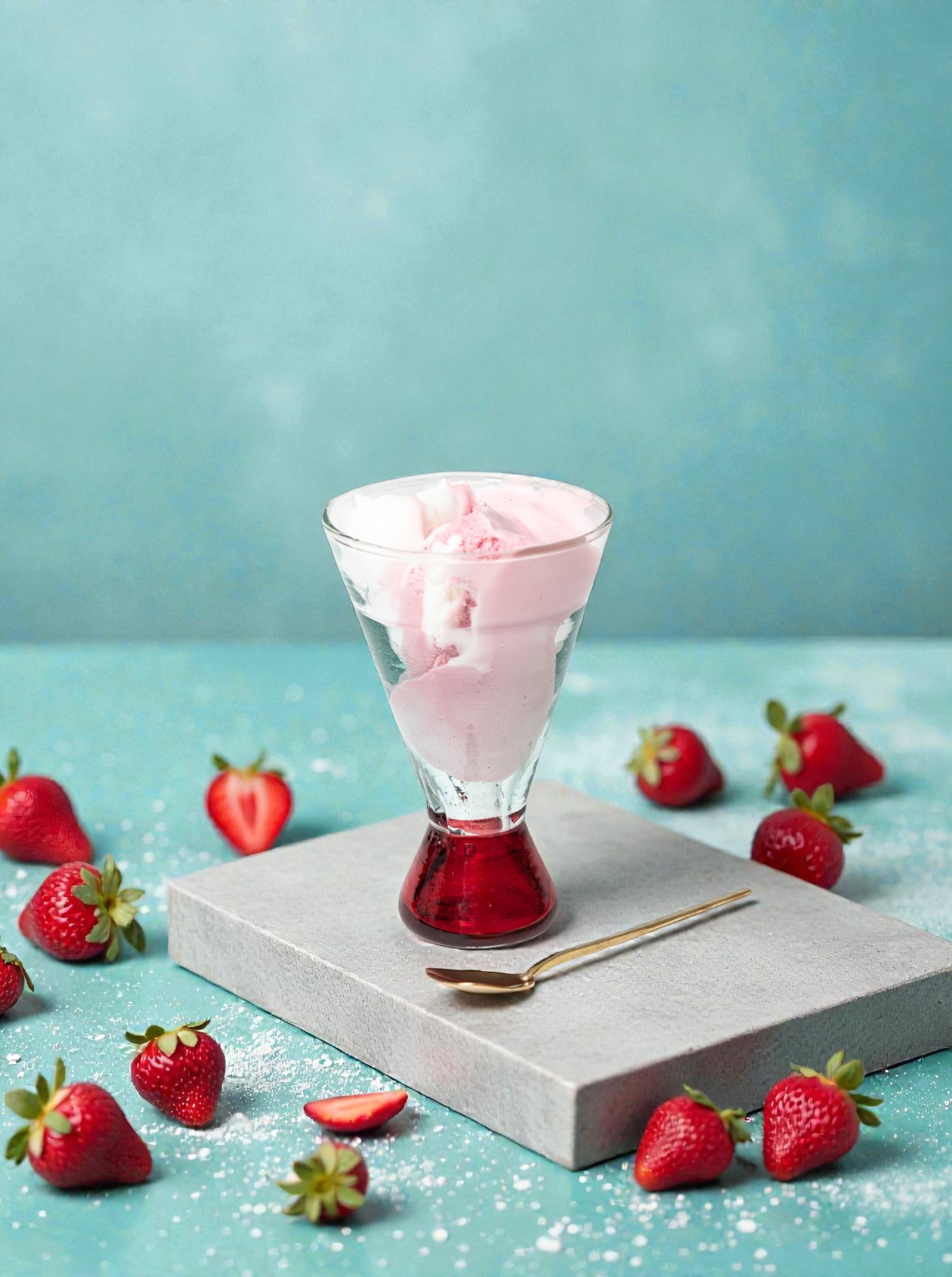 Soft Ice Spoon in Brass . Handmade