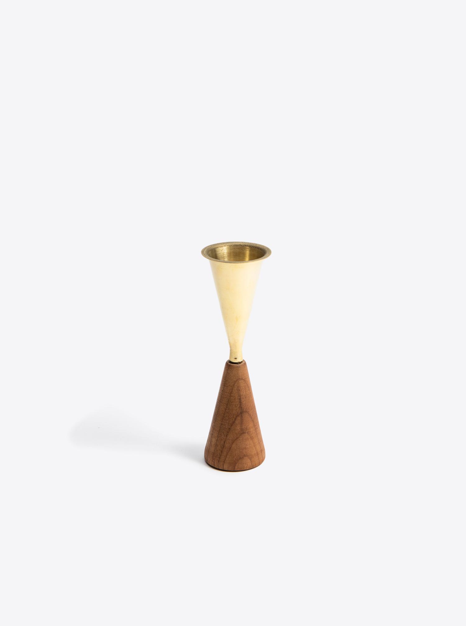 Candle Snuffer Brass polished and Walnut