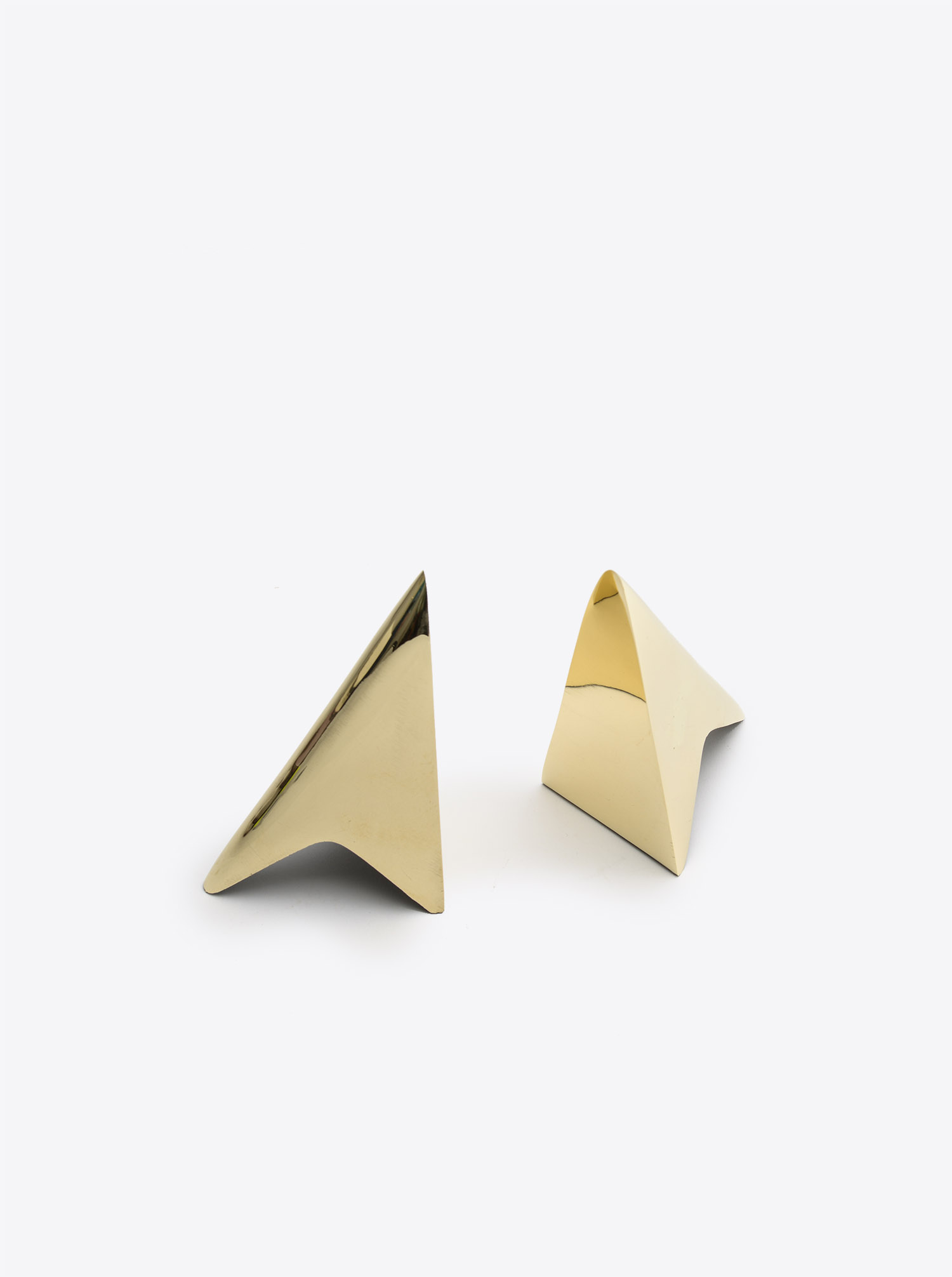 Bookend Set &quot;Rocket&quot; Brass polished