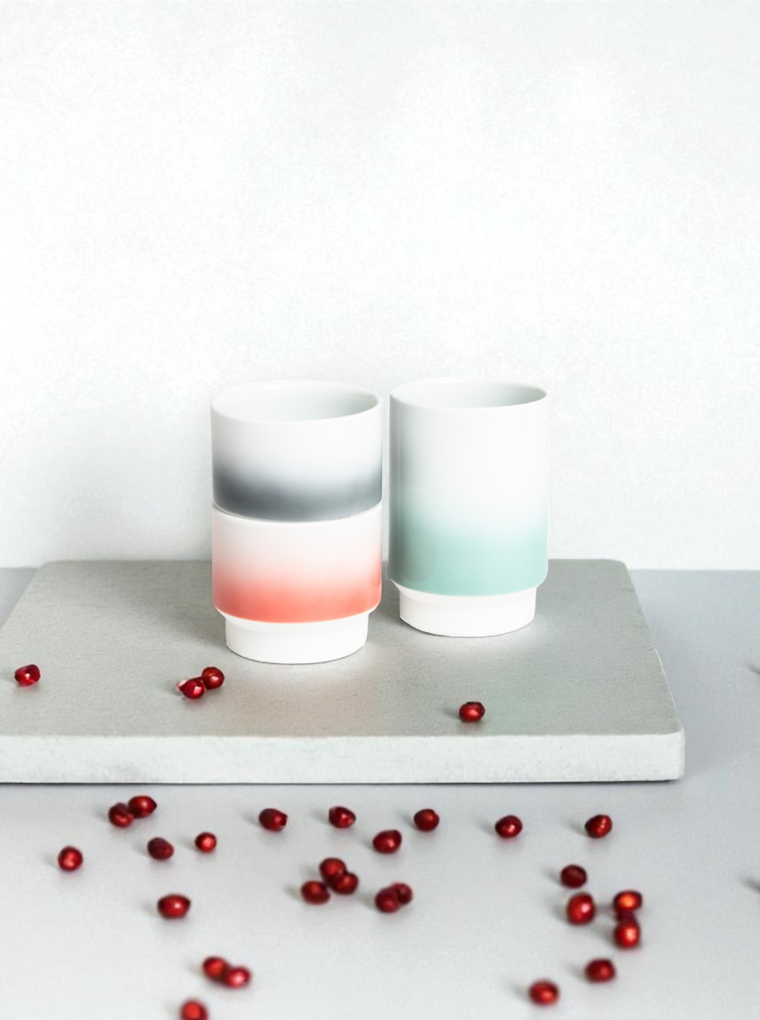 Teacup Hasami M rot, stapelbar