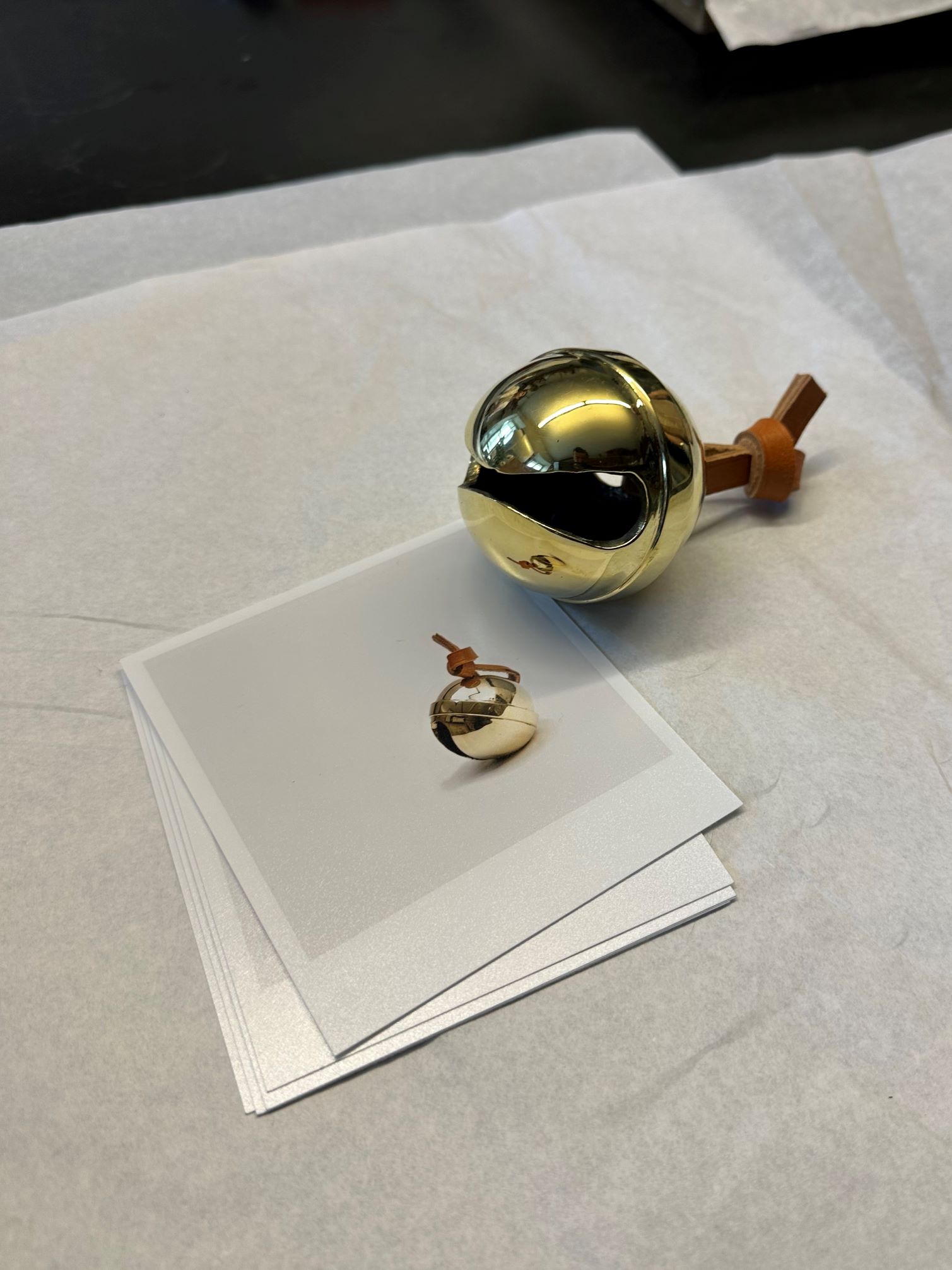 Paperweight Bell &quot;Jingle&quot; Brass polished