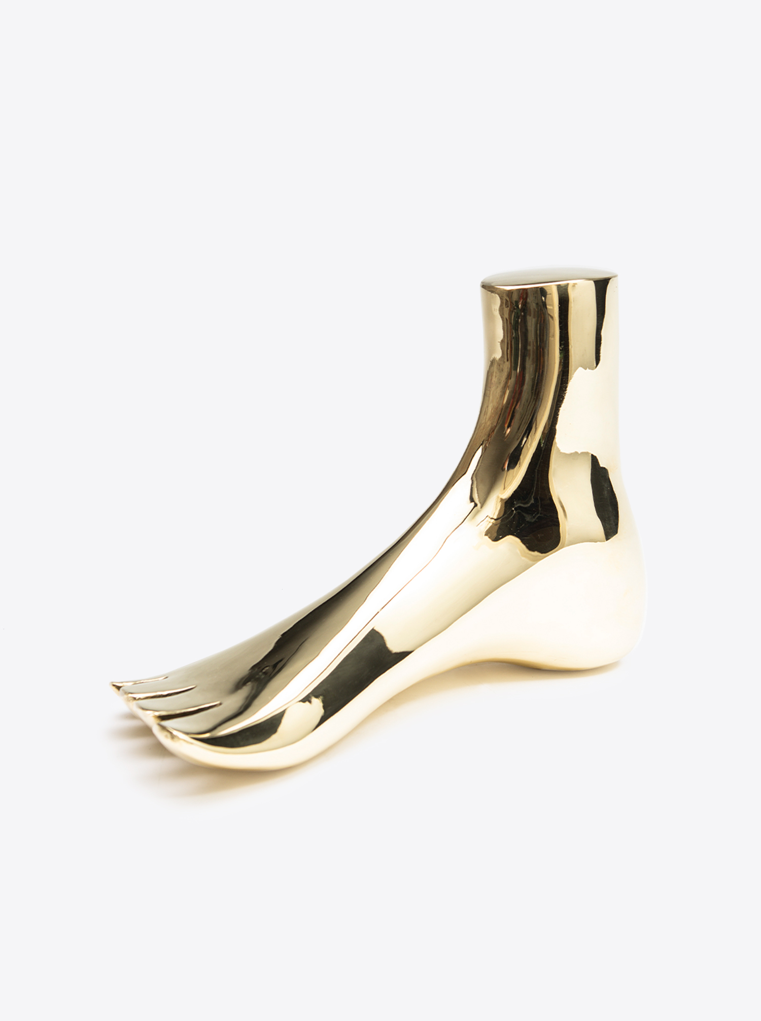 Object Sculpture &quot;Foot&quot; L32cm polished brass