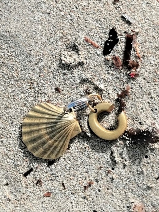 Schlüsselanhänger Muschel &quot;Venus&quot; Messing