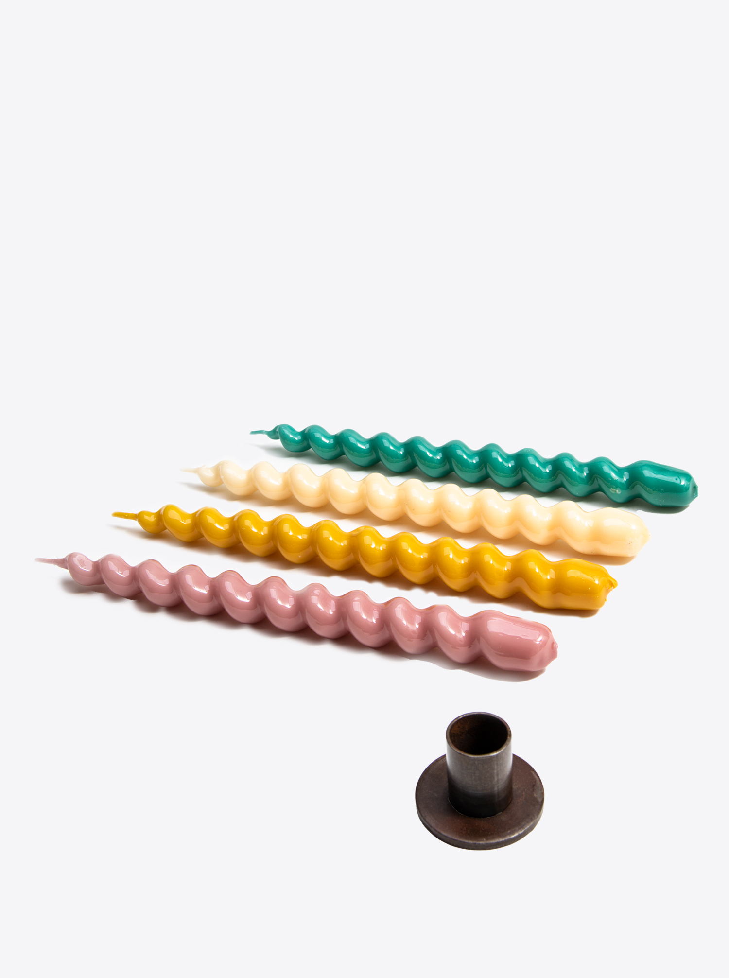 Dinner Candle Set &quot;Lollipop&quot; of 4 colorful pieces