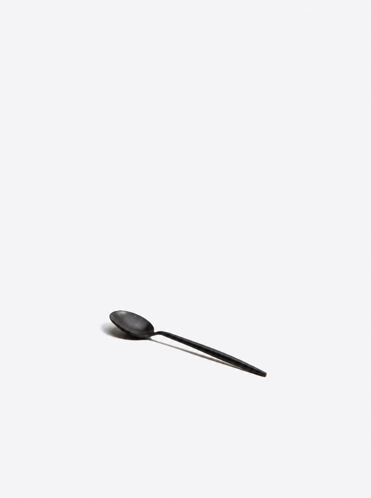 Moka Spoon "Moon" - Stainless Steel black matt