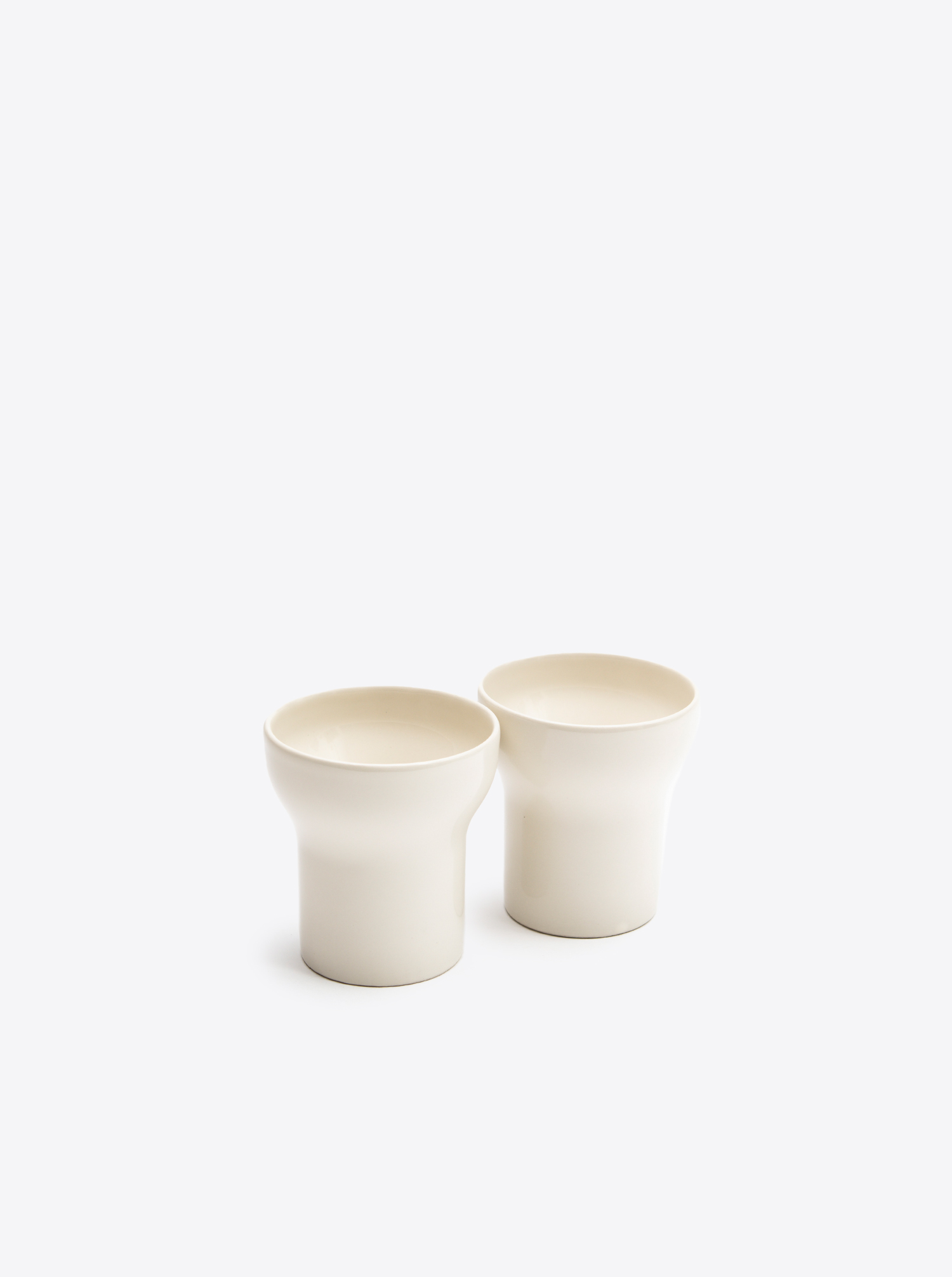 Goblet Becher Steingut off-white 2er Set